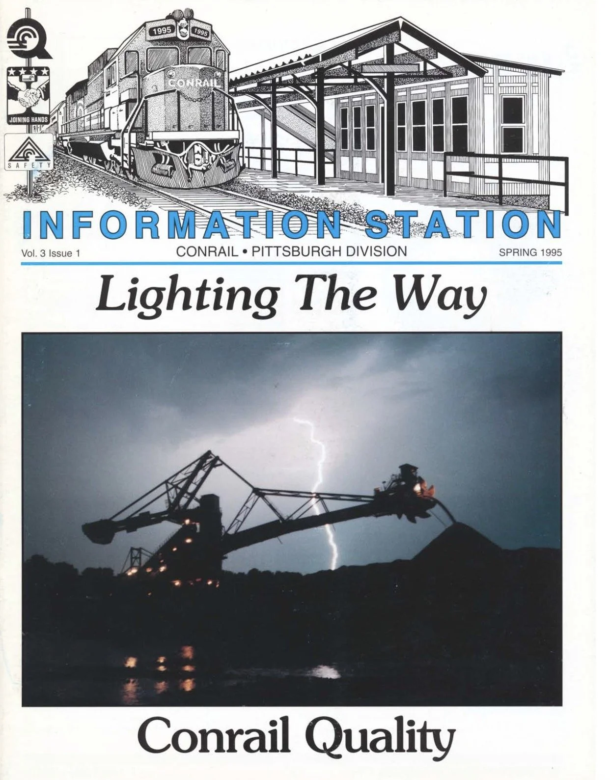 Volume 3 Issue 1, Spring 1995 - Conrail's coal transfer facility at Ashtabula, Conpit interlocking, and more. 