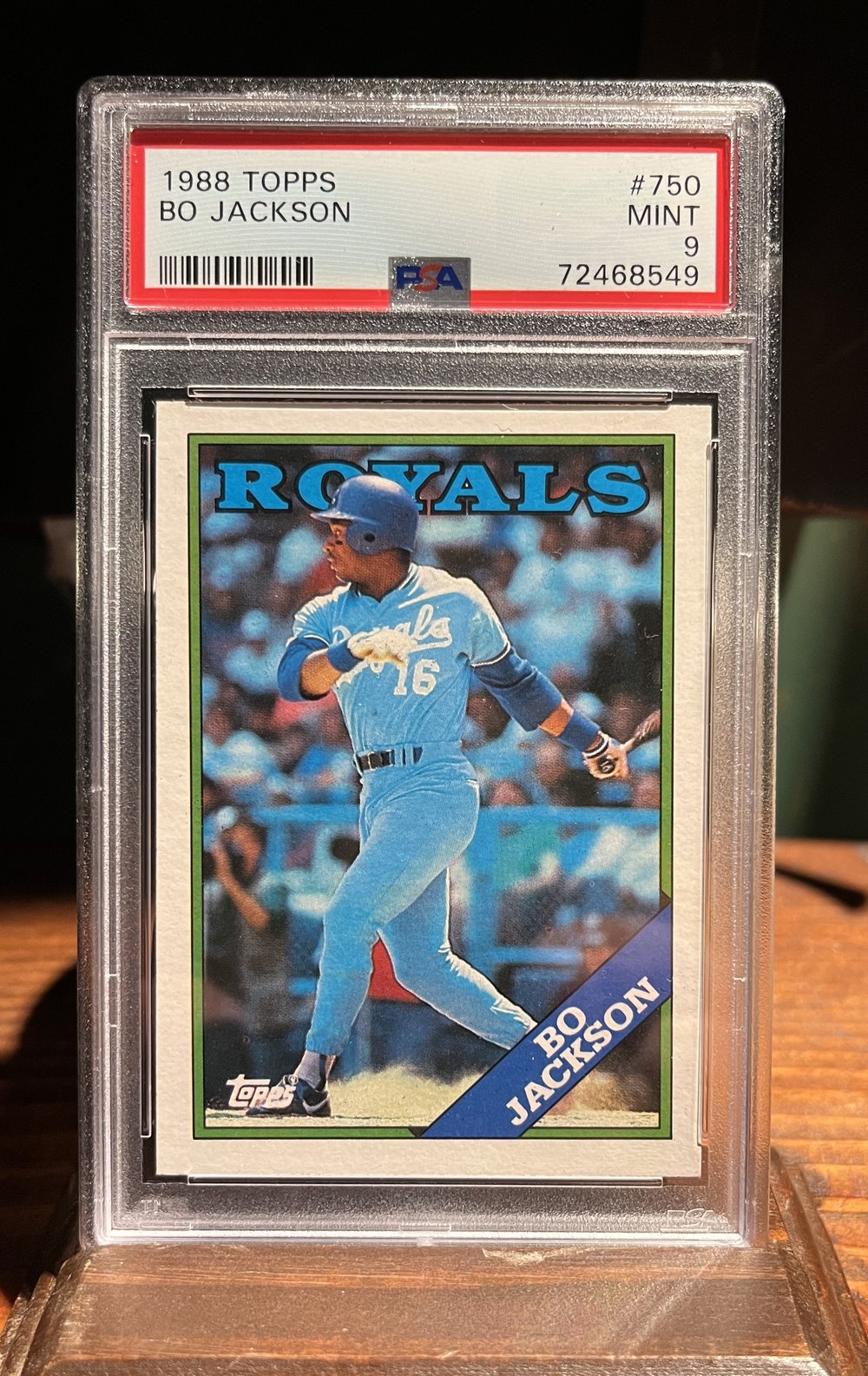 Bo Jackson 1988 Topps #750 Kansas City Royals, 2nd Year Card –