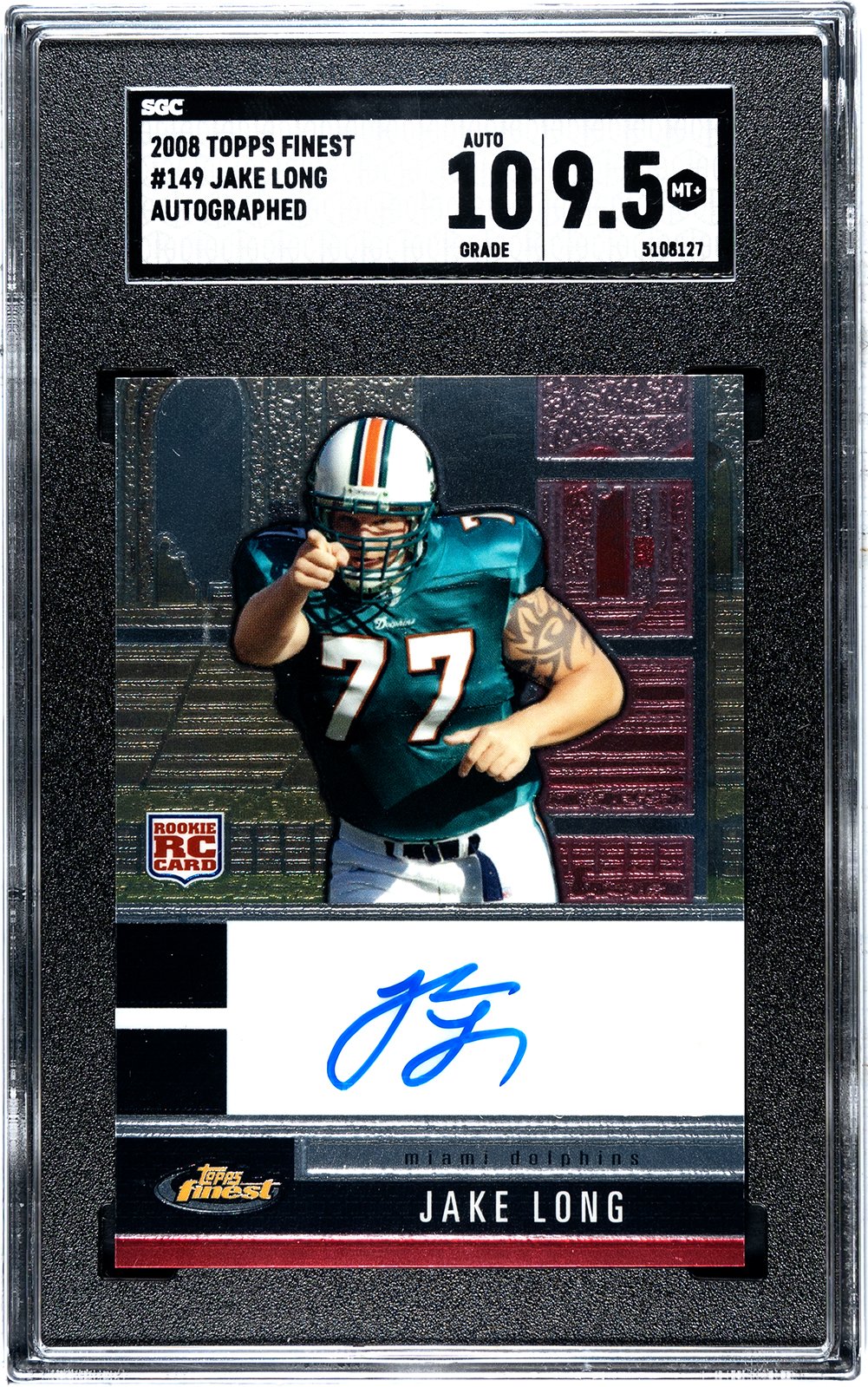 2008_Topps_Finest_149_Jake_Long_Autographed__SGC-Grade-9pt5-Auto-10_Auth-5108127_Front.jpg