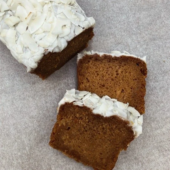 Happy Monday

Here's our cake of the day, Pumpkin, Pineapple &amp; Coconut Vegan Loaf. An autumnal hug with a tropical vibe.

This and other treats available to brighten up your cake counters.

DM us for deets