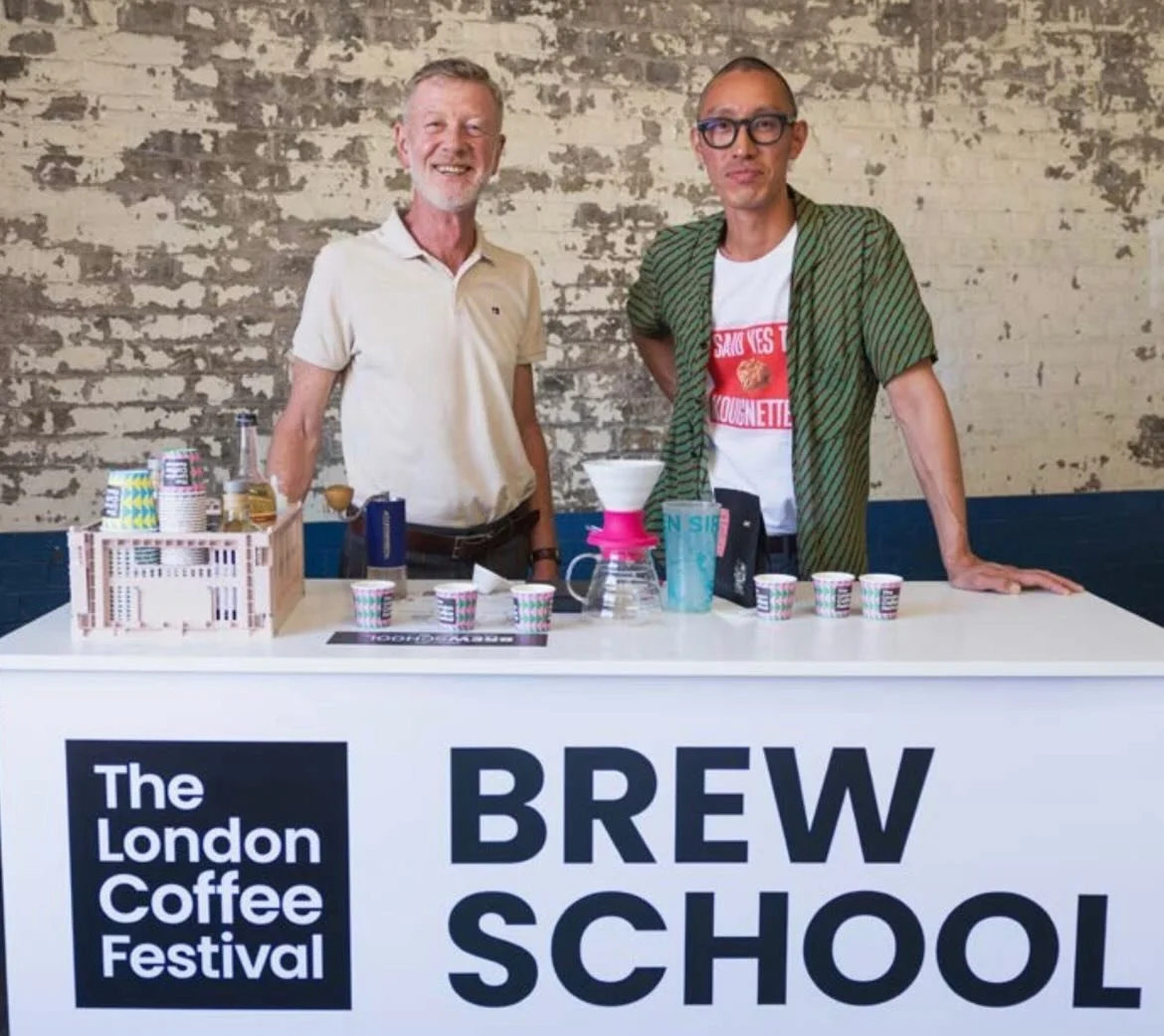 Al &amp; I got snapped doing the Brew School at The London Coffee Festival last year and ended up in their exhibitors catalogue this year.  One thing lead to another and 🥁🥁🥁were exhibiting for the first time this year.  You&rsquo;ll find us by The