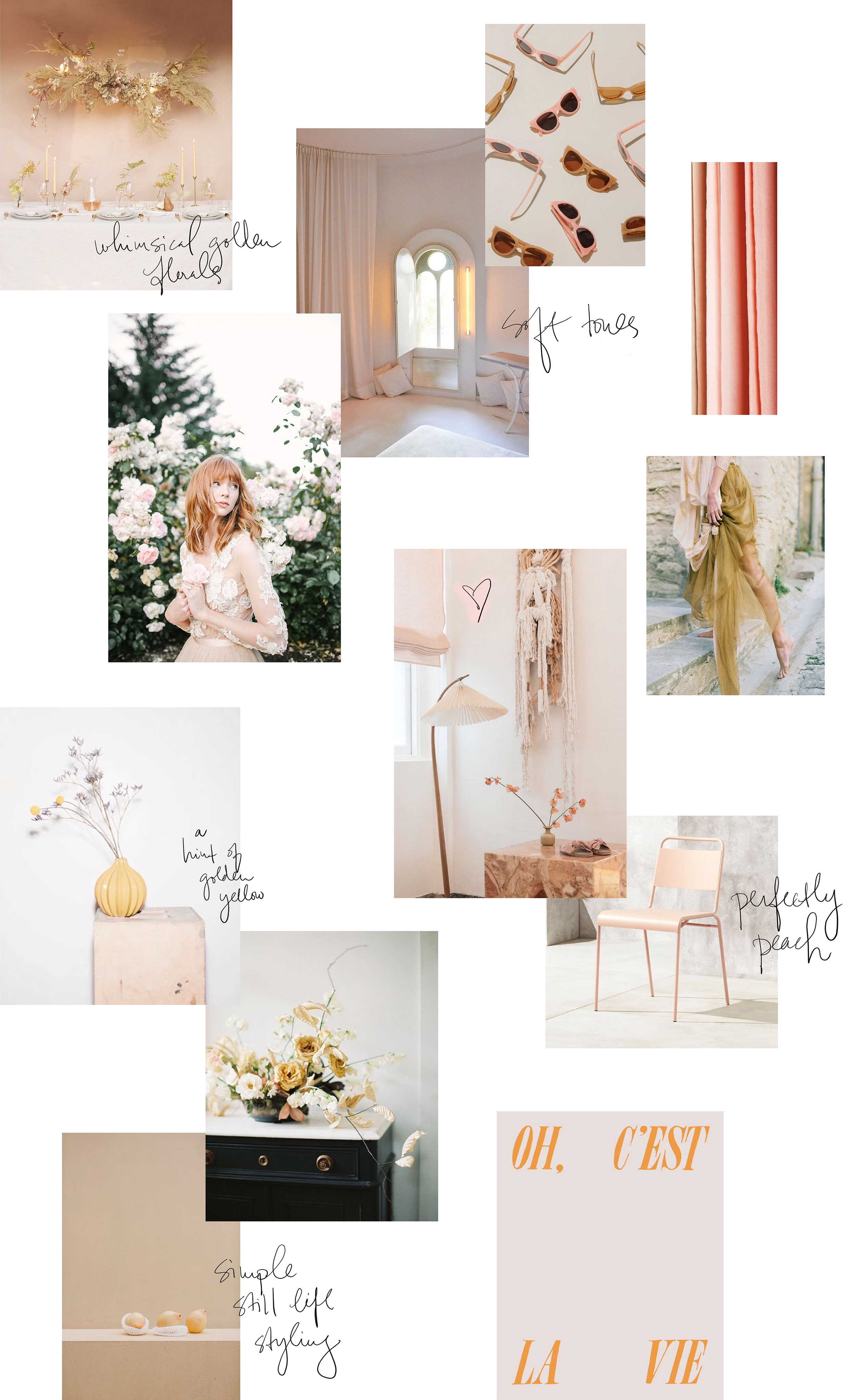 Lately Inspired By — Peach and Gold