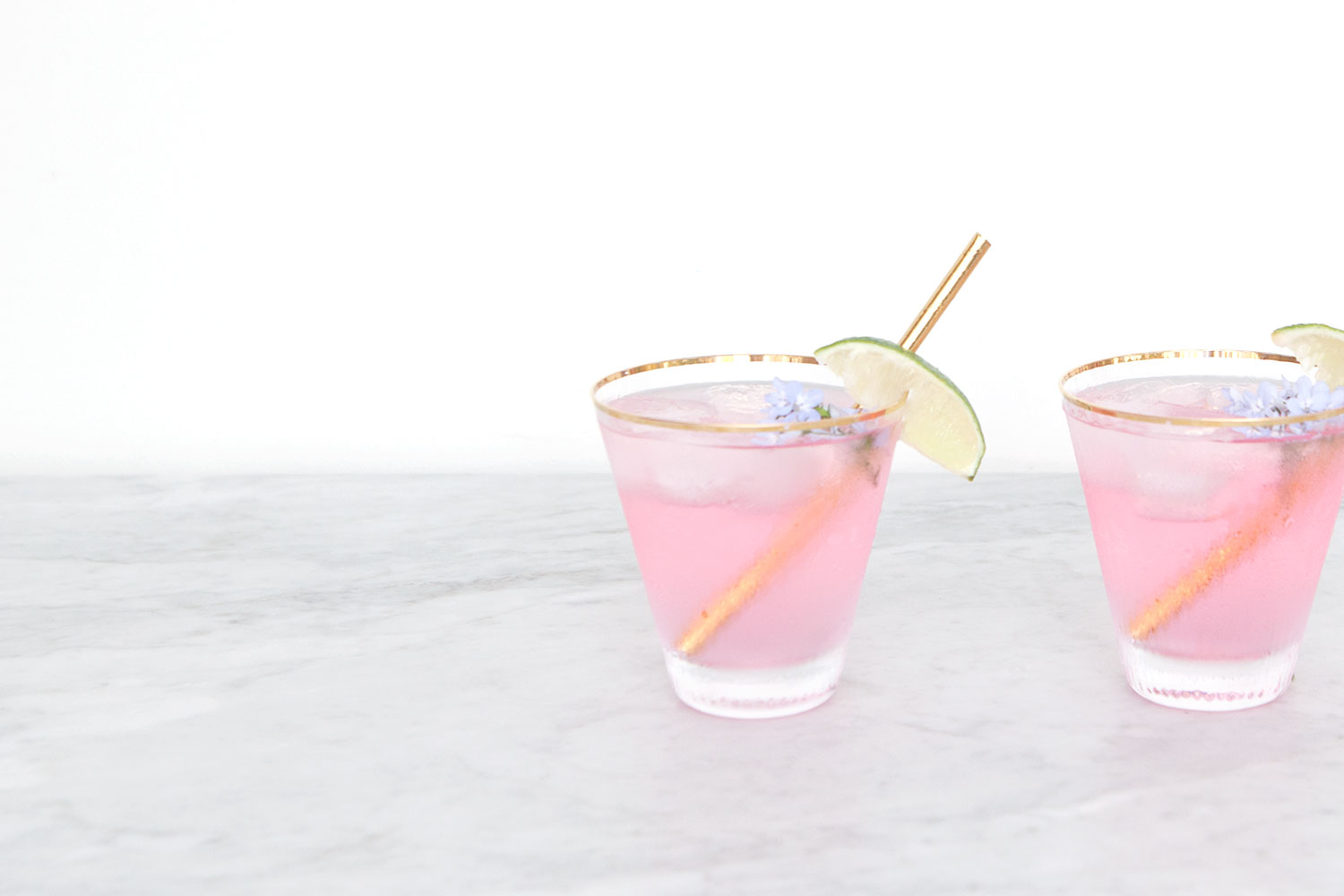 Violet Gin and Tonic