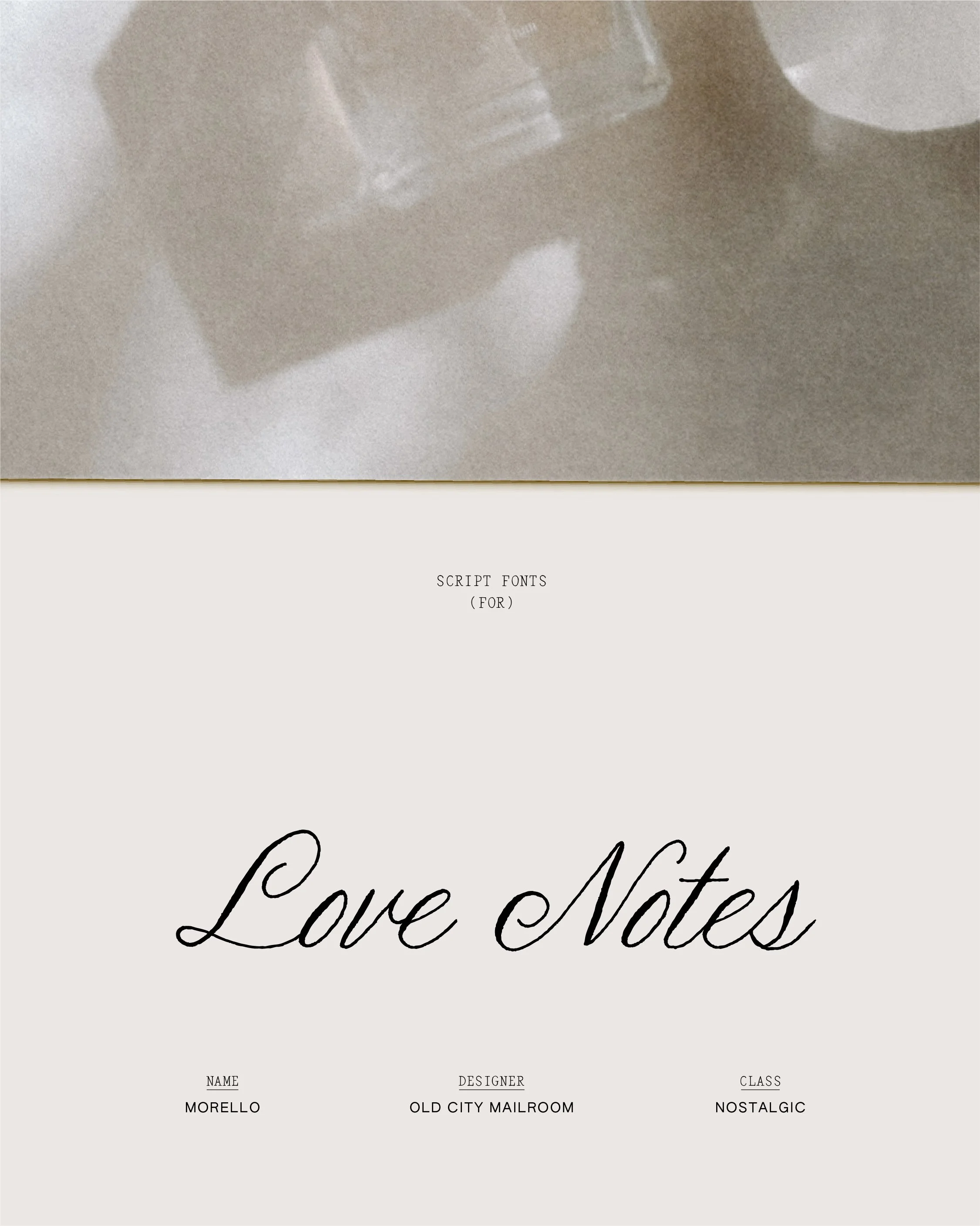 Type Treatment — Script Fonts for Love Notes