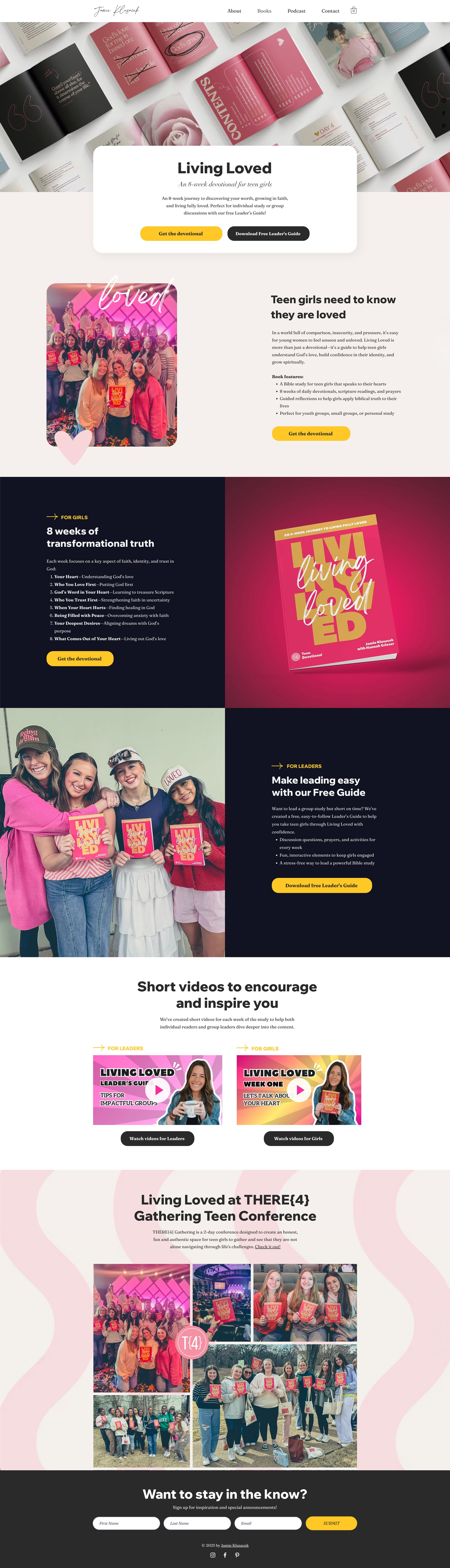 Living Loved landing page