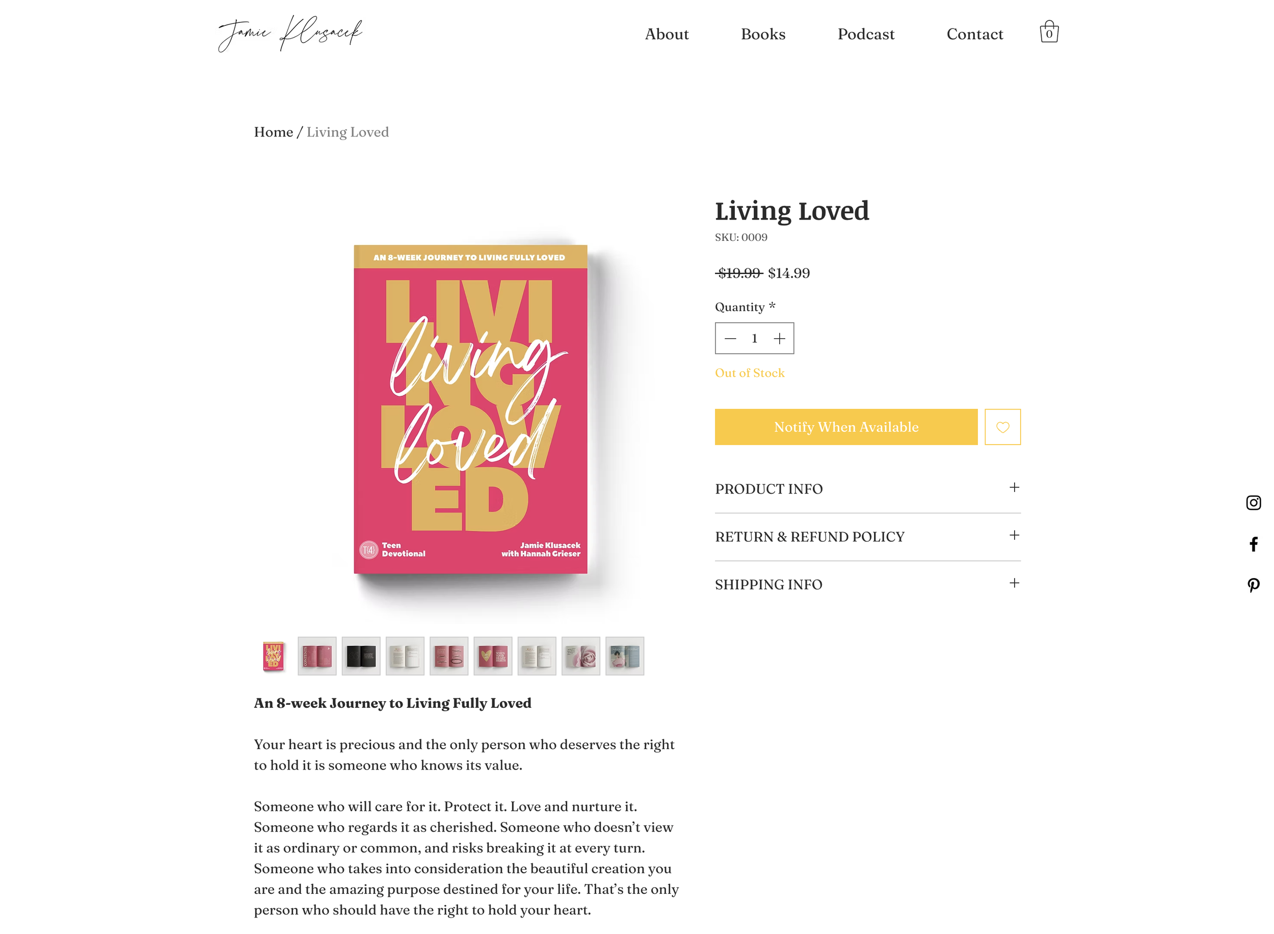 Living Loved product page