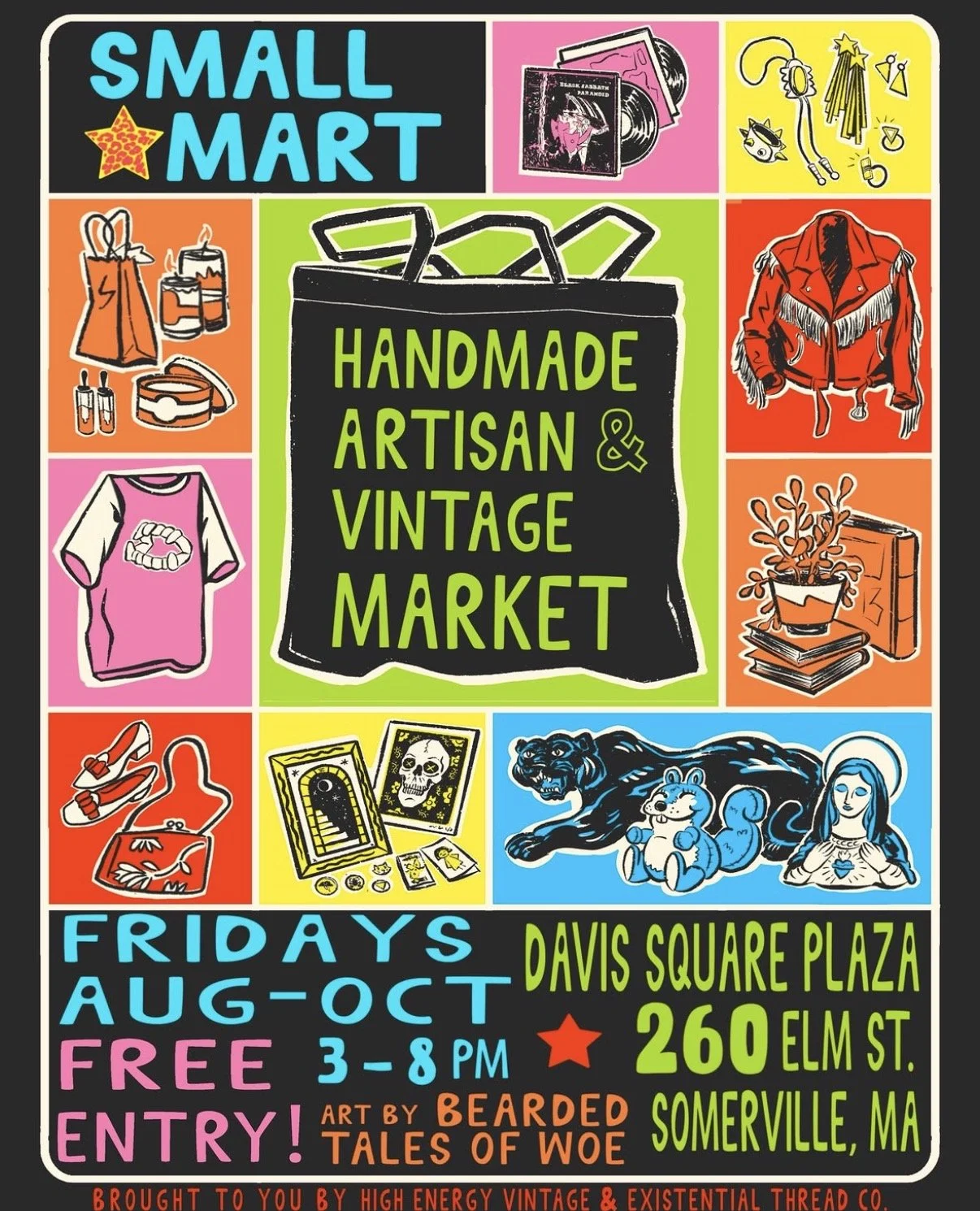 SMALL ⭐ MART Outdoor Market | Art, Makers &amp; Vintage in Davis Square Plaza