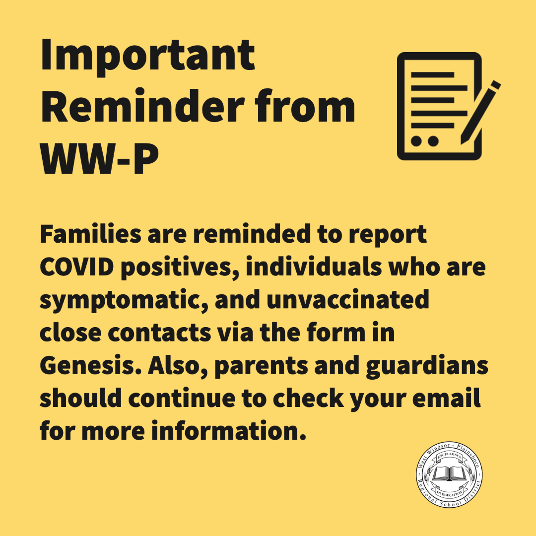 Custom message for West Windsor Plainsboro Regional School District