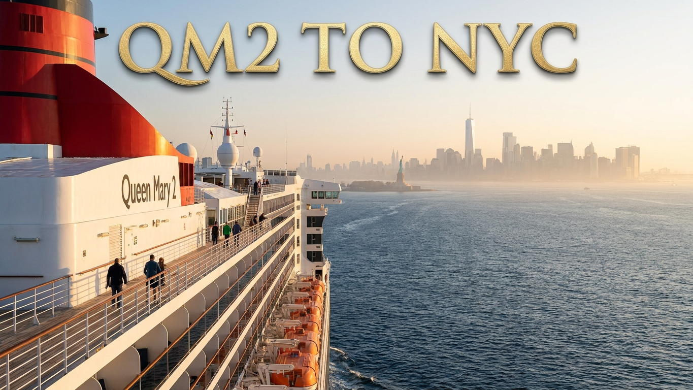 ⓦ 292 🎬 Auf der QM2 nach NYC: Ralle is over the ocean