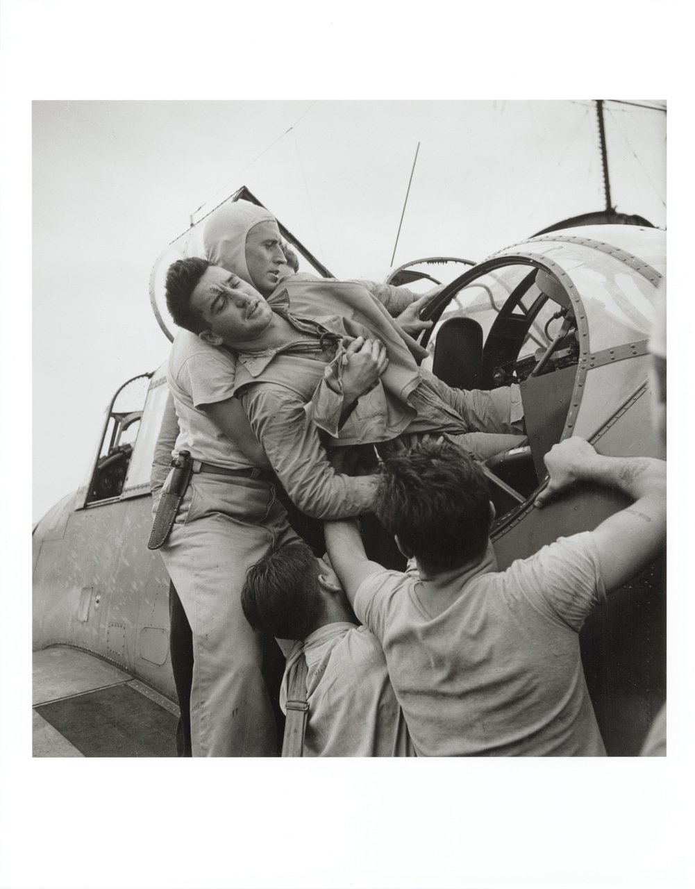 Wounded turret gunner.