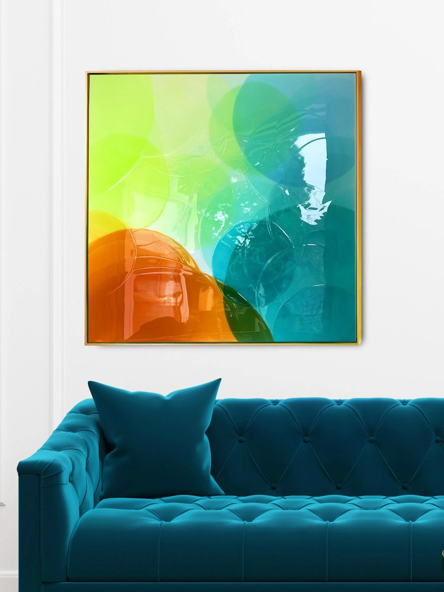 Even though it&rsquo;s winter, I could still go for &ldquo;Tennis and a Dip&rdquo;. 30&rdquo;x30 with a gold mirror frame.
.
.
.
.
.
#midcenturydesign #modernismweek #mw2026