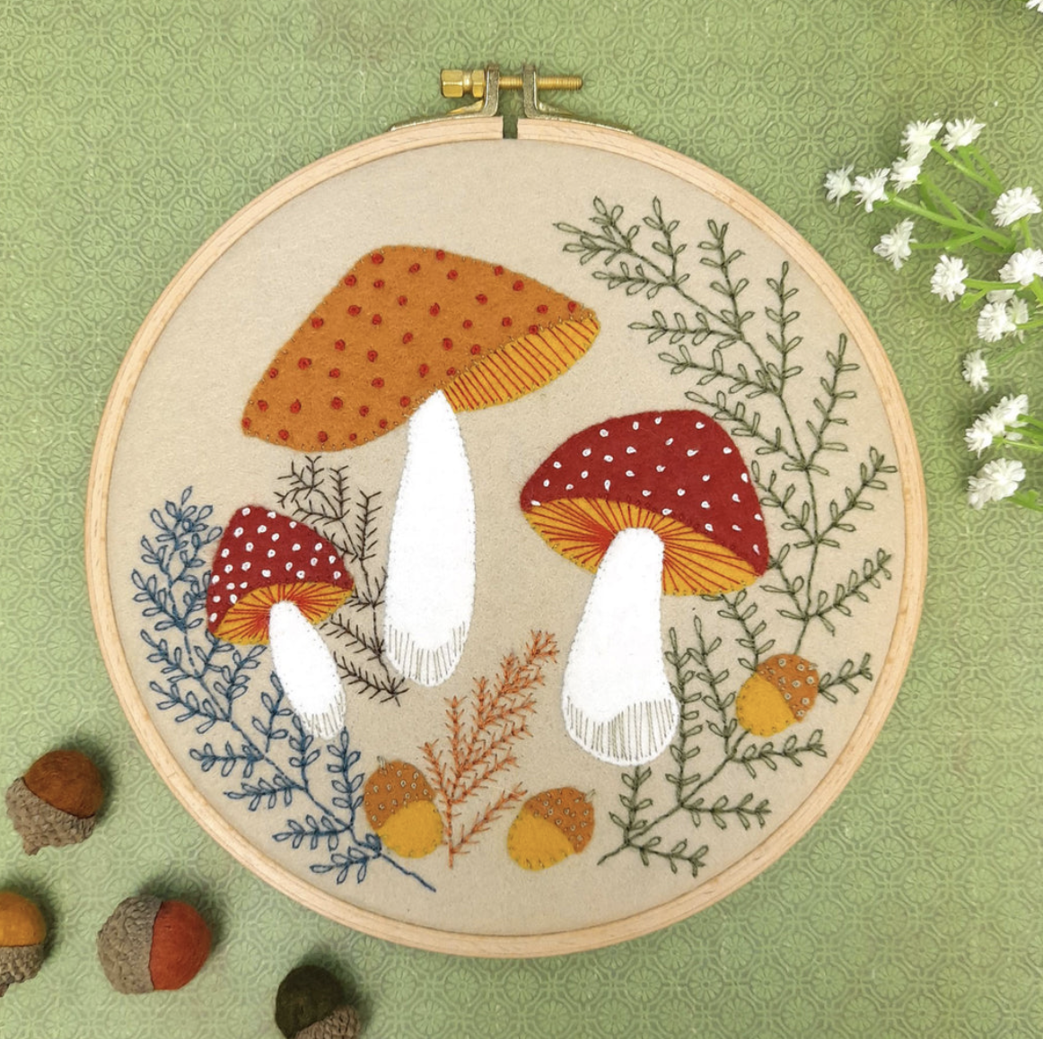 Toadstool Applique Hoop Craft Kit