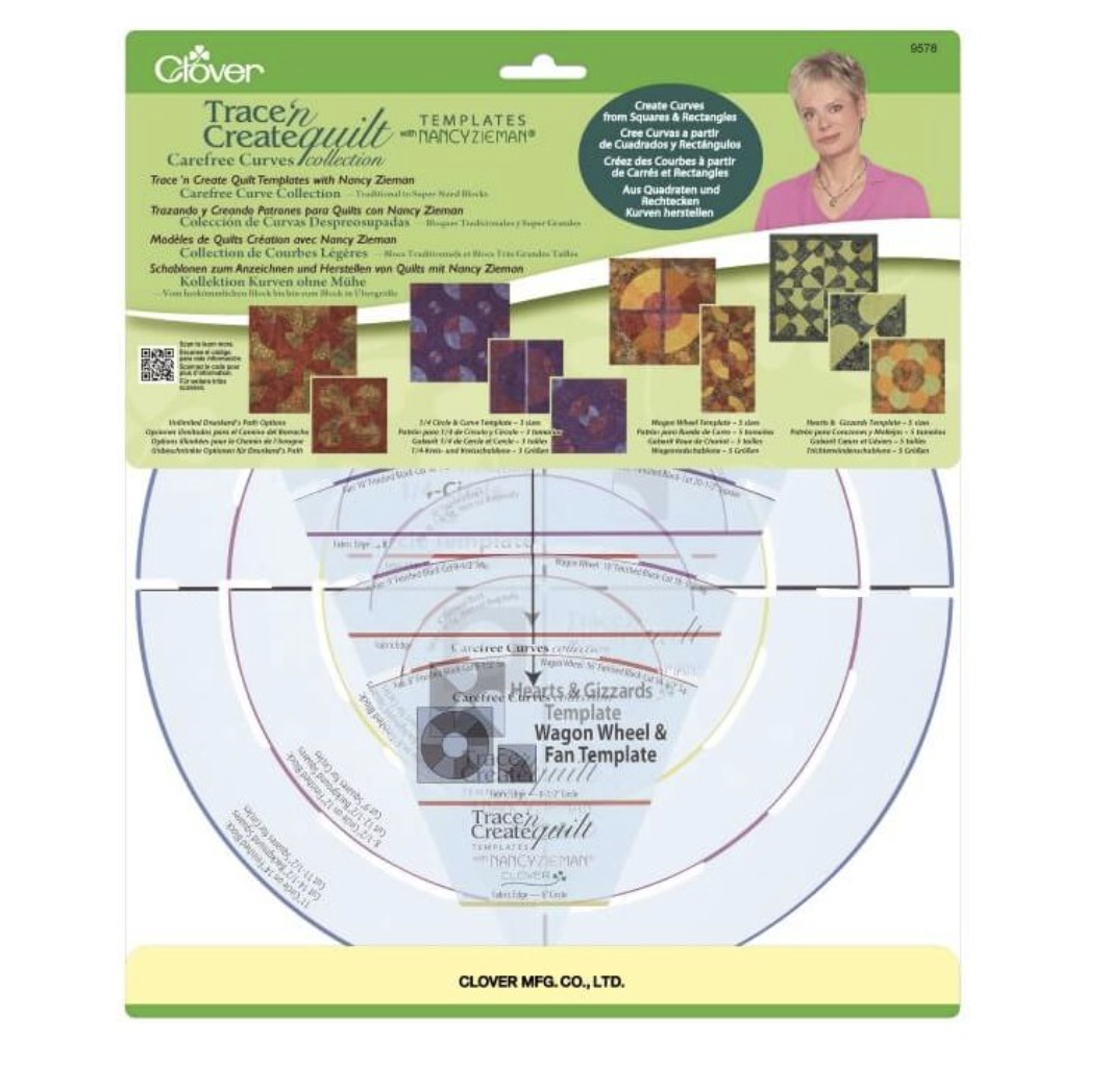 Clover Trace and Create Quilt Templates.  Carefree Curves.