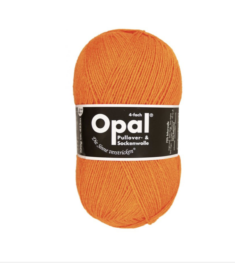 Opal 4 ply Sock wool. Florescent Range. Neon Orange 2013