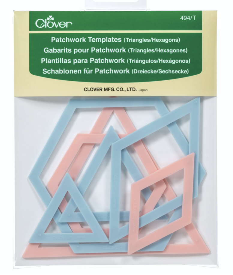 Clover Patchwork Templates, Triangles/Hexagons