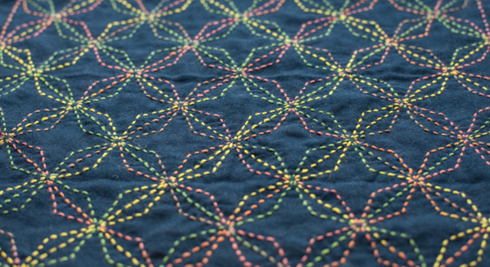 Sashiko Sampler Kit Hanabishi - Diamond Flowers