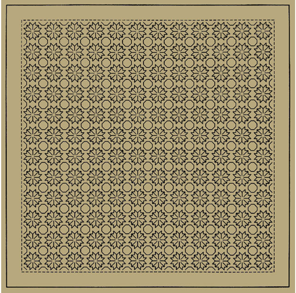 Hitomezashi Sampler - Chrysanthemum on Mustard