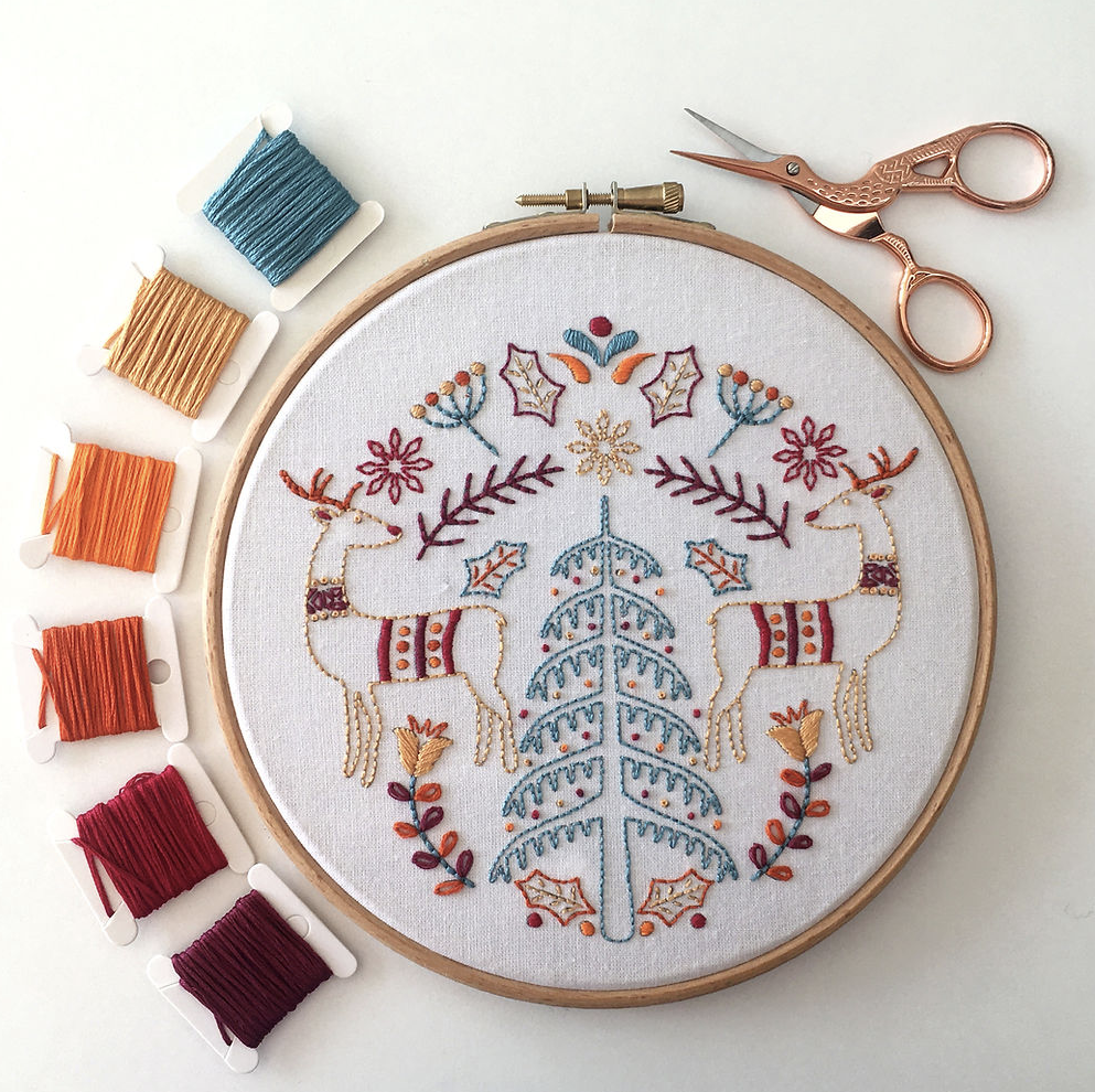 Cinnamon Stitching Christmas Reindeer Embroidery Kit