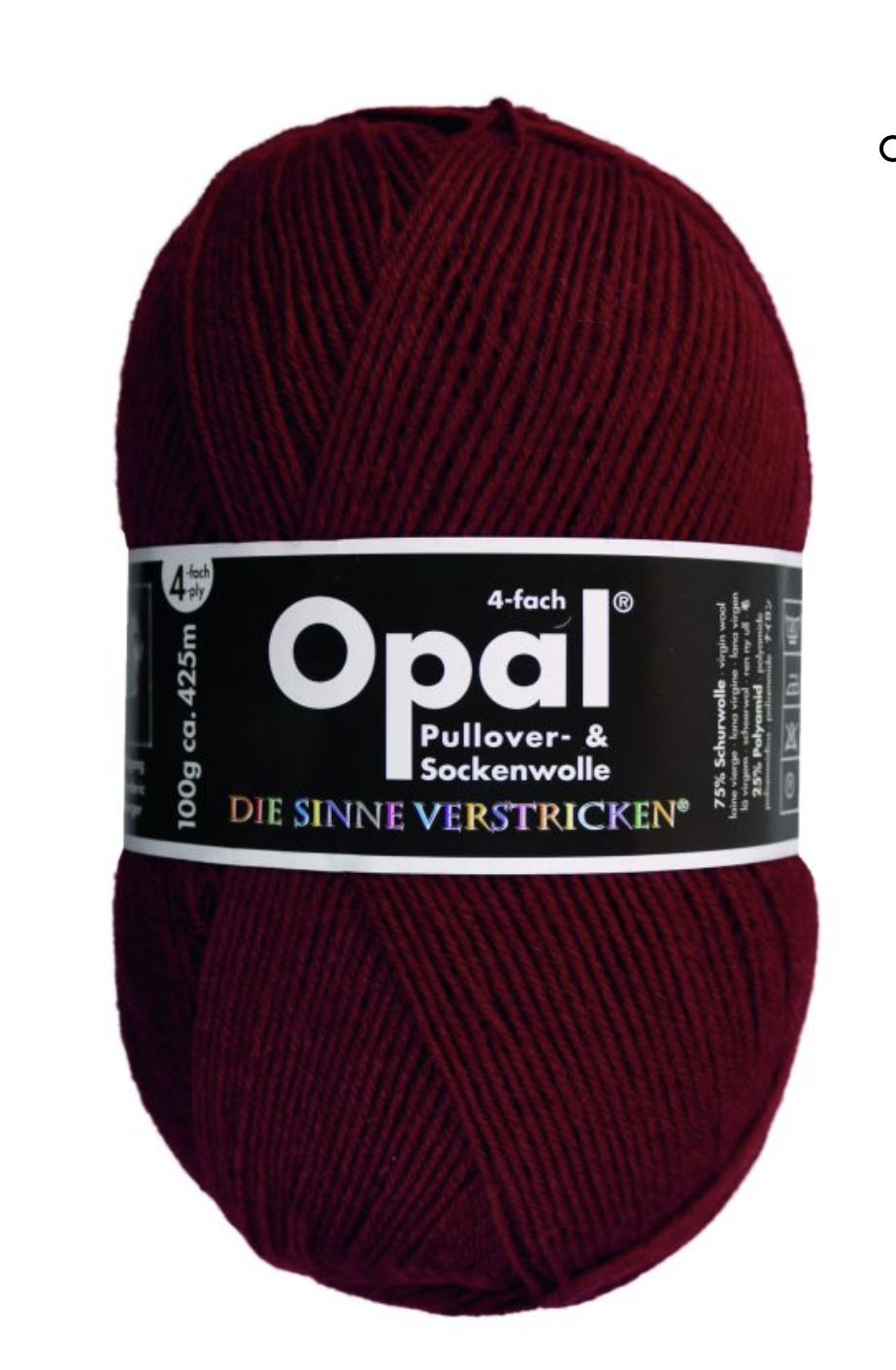 Opal Solid Colours 4 ply Sock Yarn - Ruby Red 9939