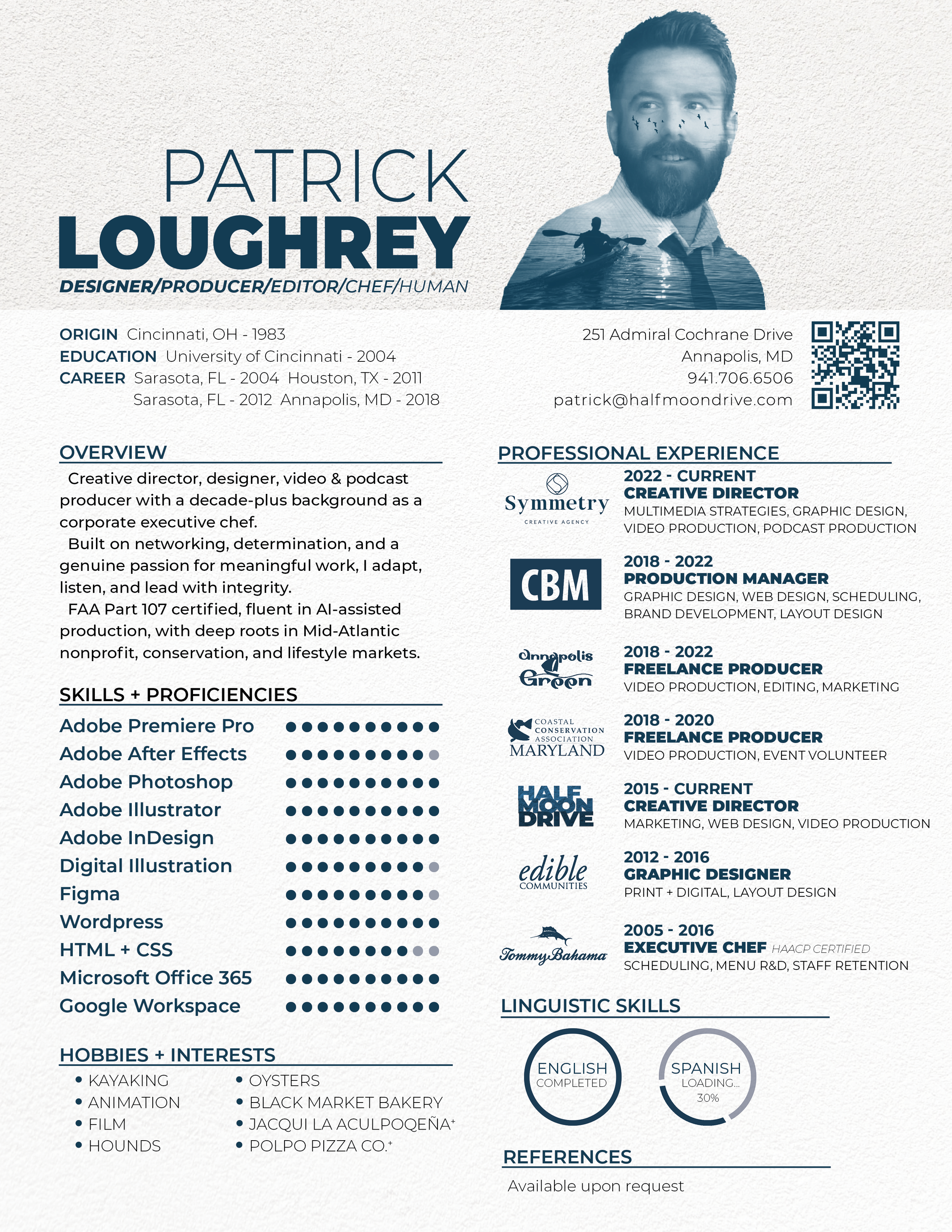 Patrick Loughrey | Half Moon Drive | Resumé 2026
