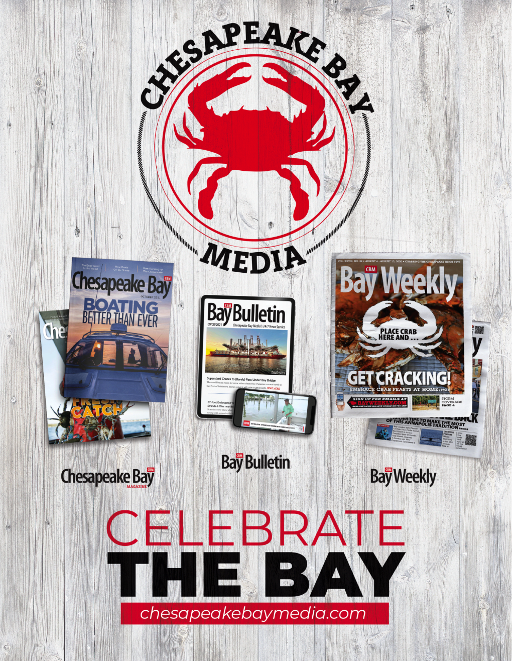 Chesapeake Bay Media Chesapeake Bay Magazine Bay Bulletin Bay Weekly publication design and digital content by Patrick Loughrey of Half Moon Drive.png