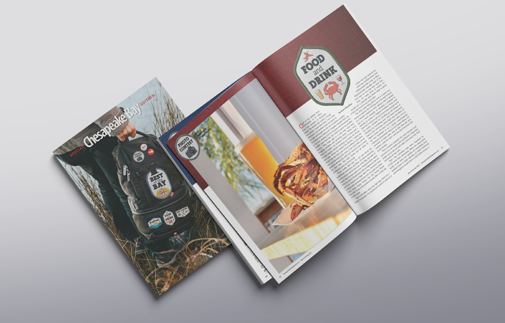 Half Moon Drive print publication production for Chesapeake Bay Magazine Chesapeake Bay Media layout design creative logo design