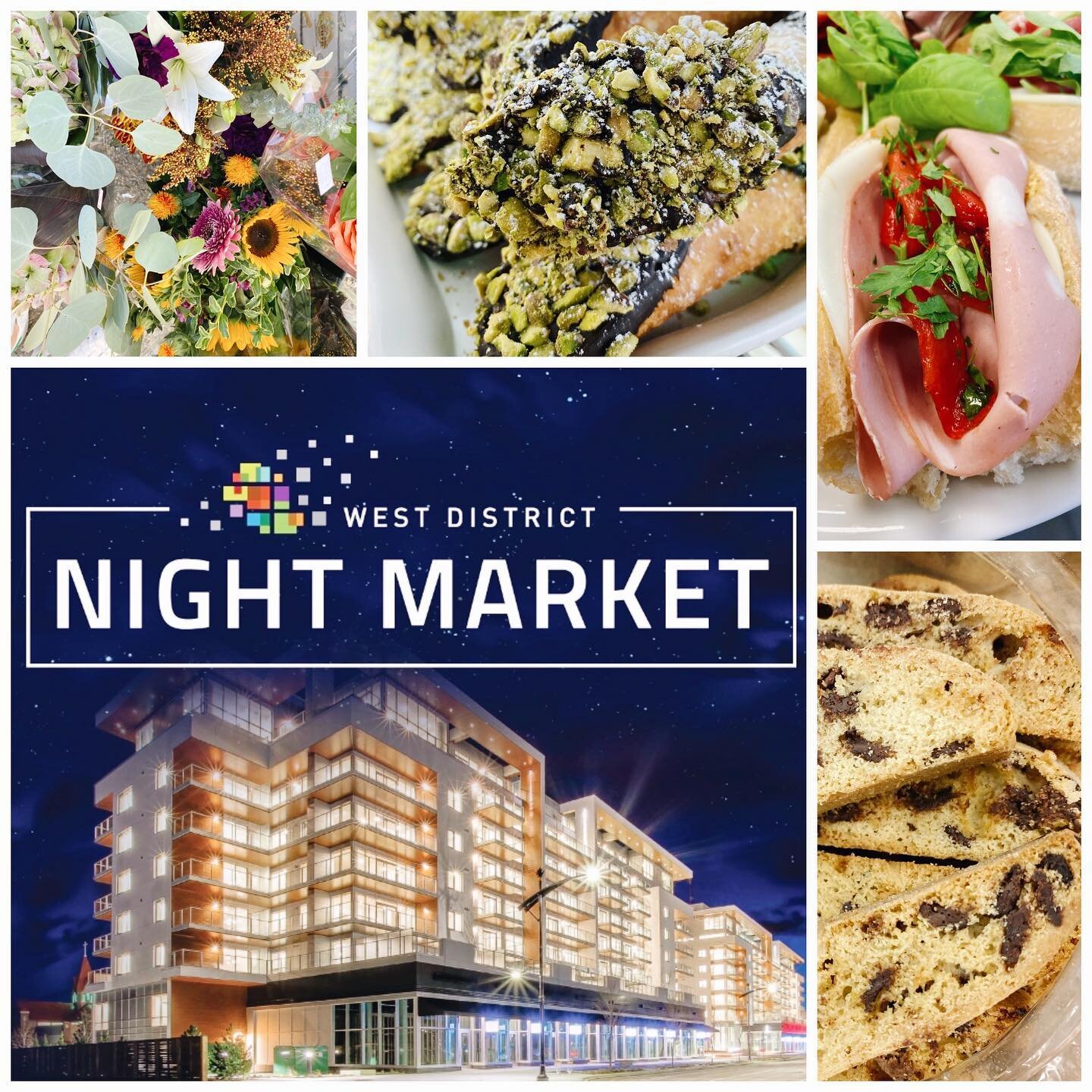 Come see us tomorrow night from 4pm to 7pm at @westdistrictnightmarket 👌🏼 we&rsquo;ll have with us cannolis, sandwiches, specialty products, unique groceries, biscotti and more! Last week it was amazing, can&rsquo;t wait for tomorrow already! @1pop