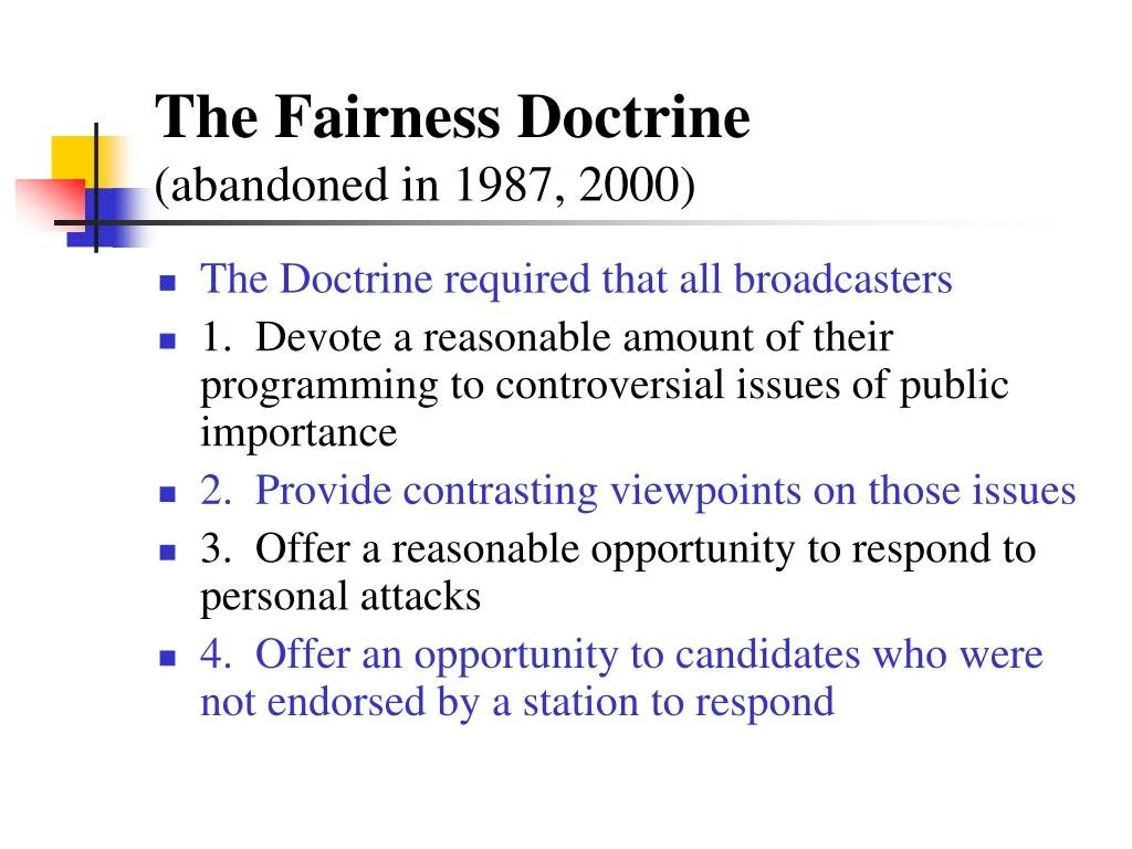 bias in news fairness doctrine