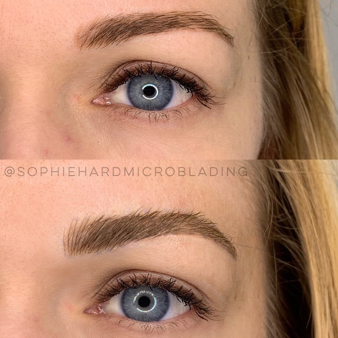 Cover up of old, faded microblading by another artist that turned a little red. Gimme some more of that fluff!