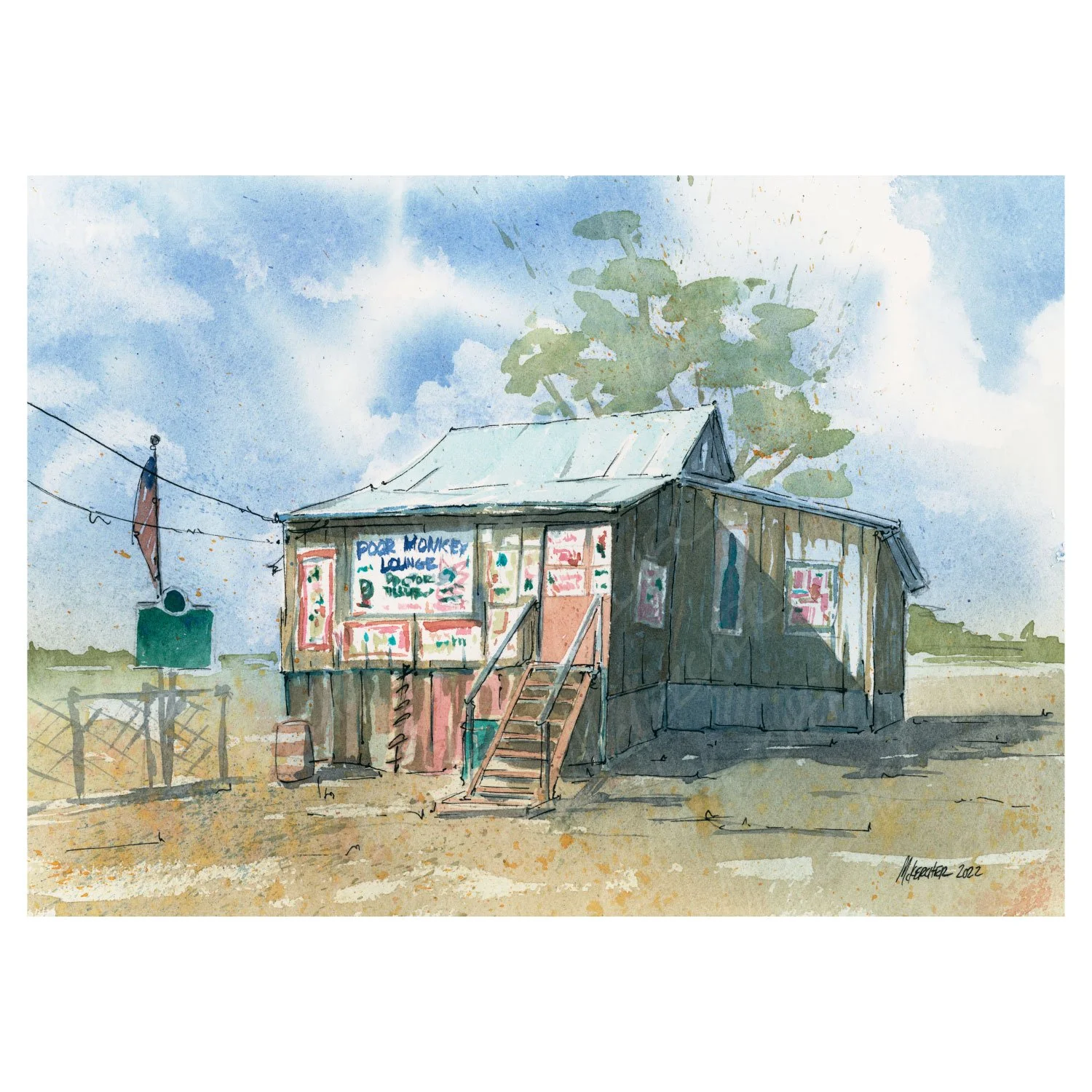 Poor Monkey Lounge 11"x14" Print
