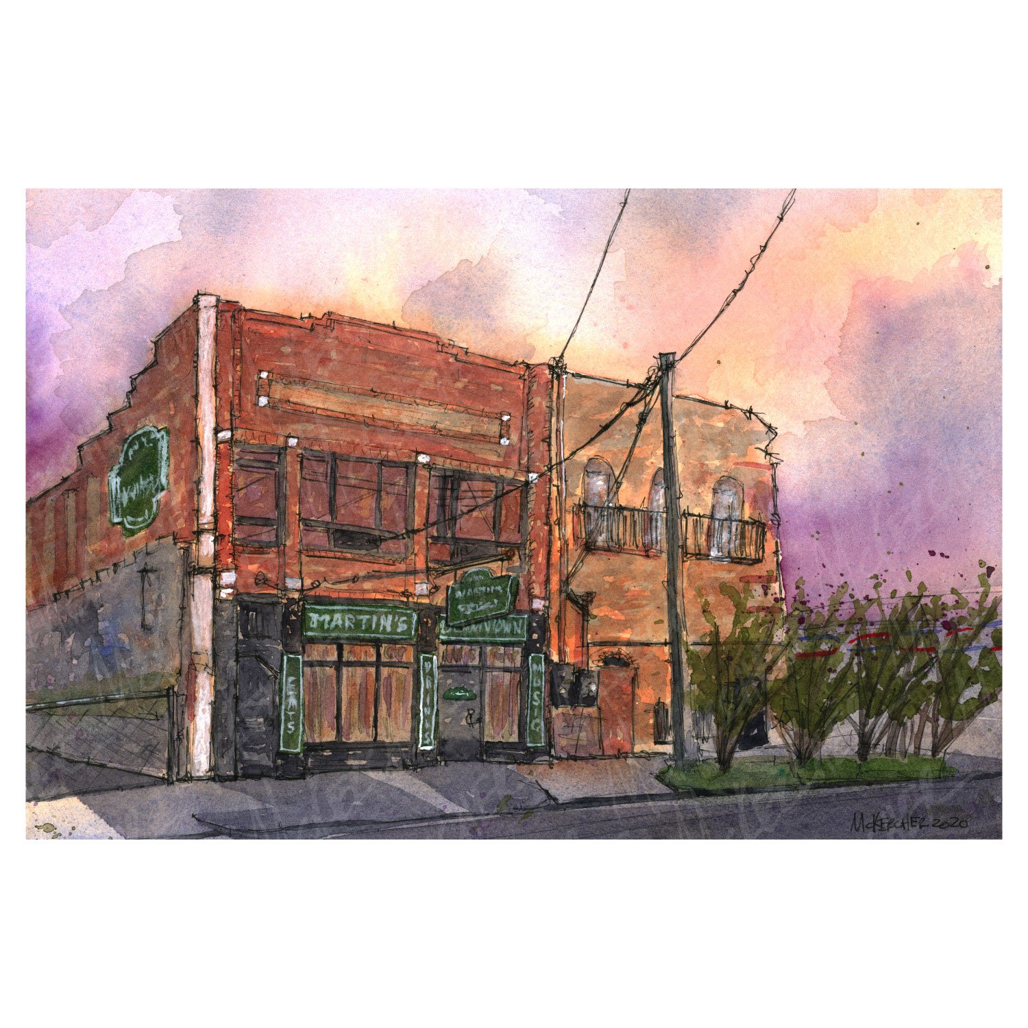 Martin's Downtown 11"x14" Print