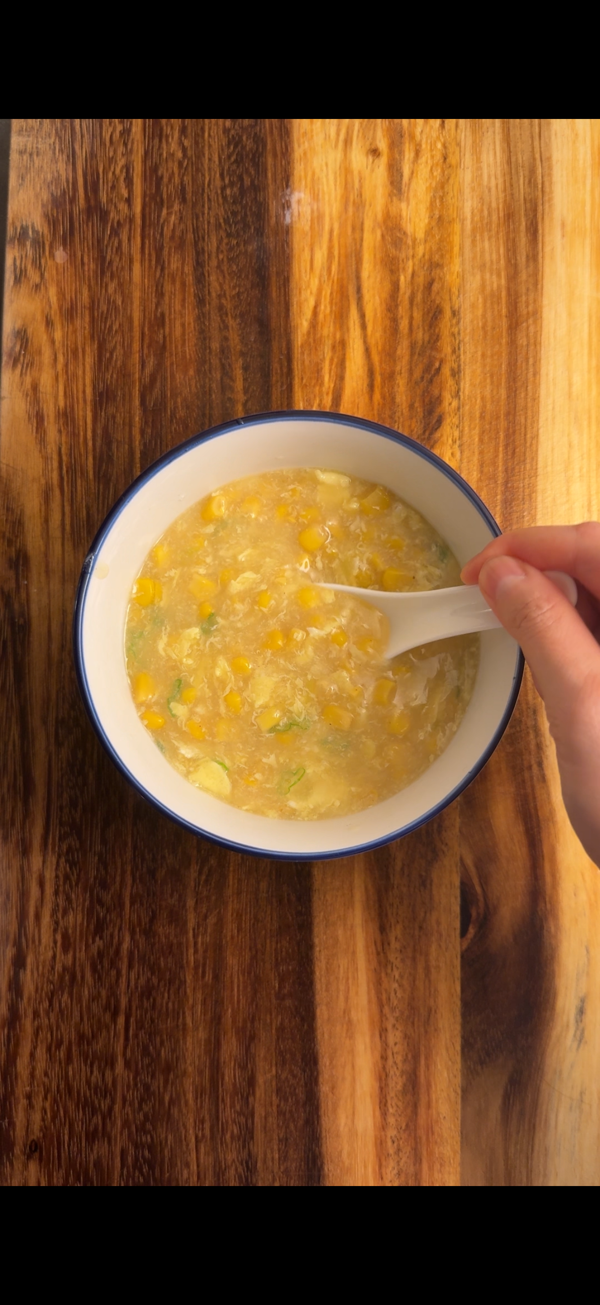 Corn. Drop. Soup.
