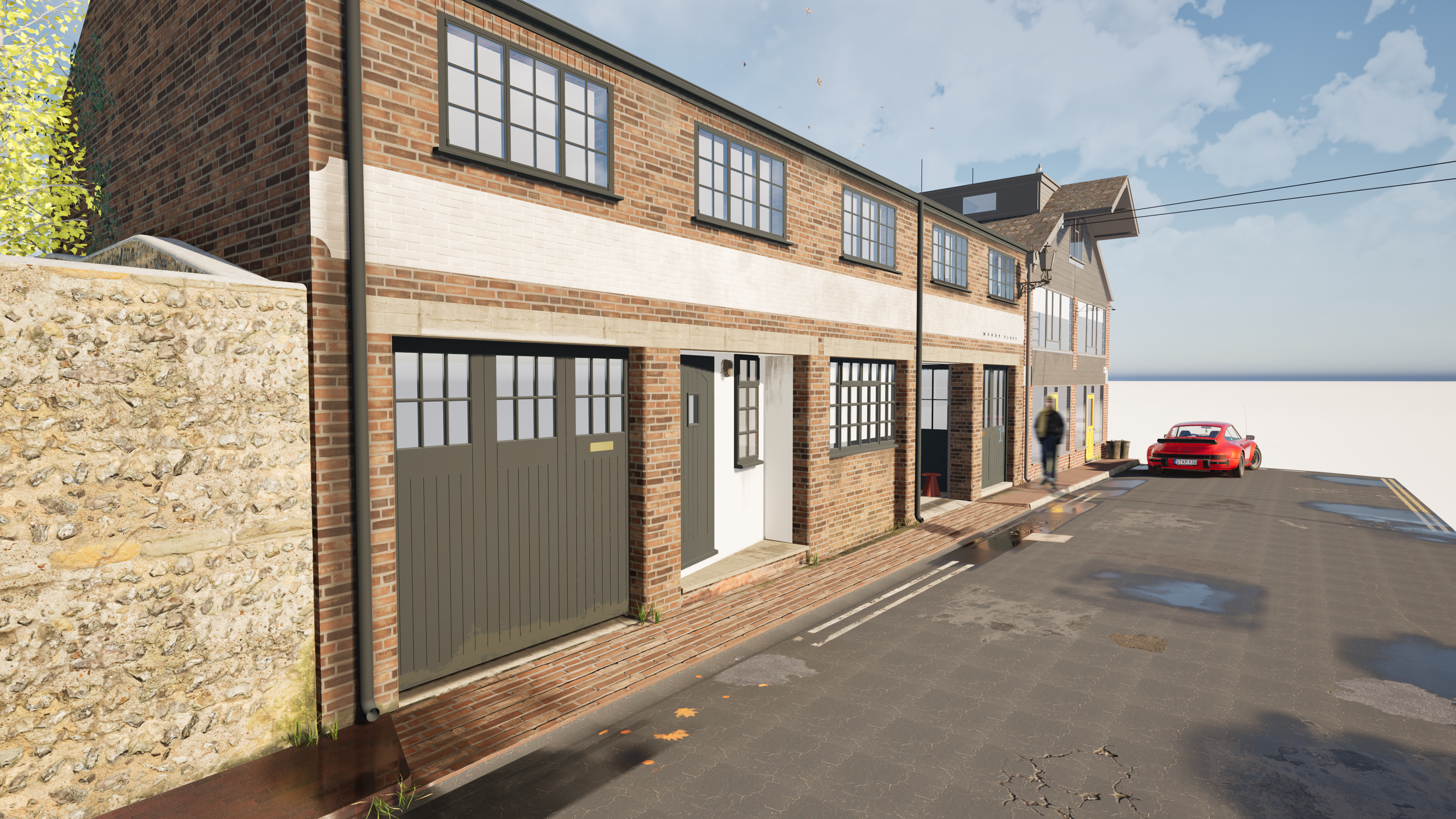 “Refined interior detailing at No.1A Mount Place, Lewes, featuring timber structure, soft natural lighting and considered material composition.”