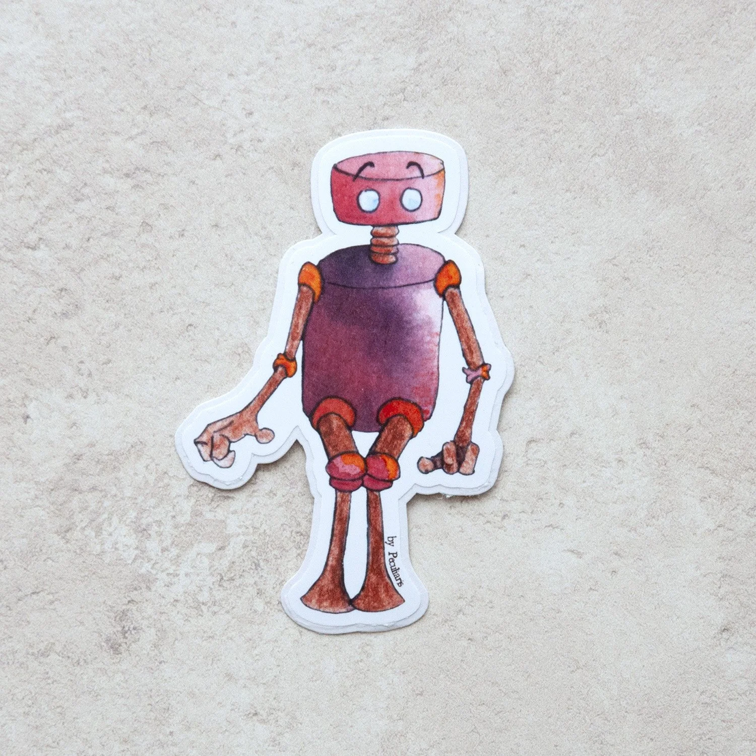 רובוט אדום יושב