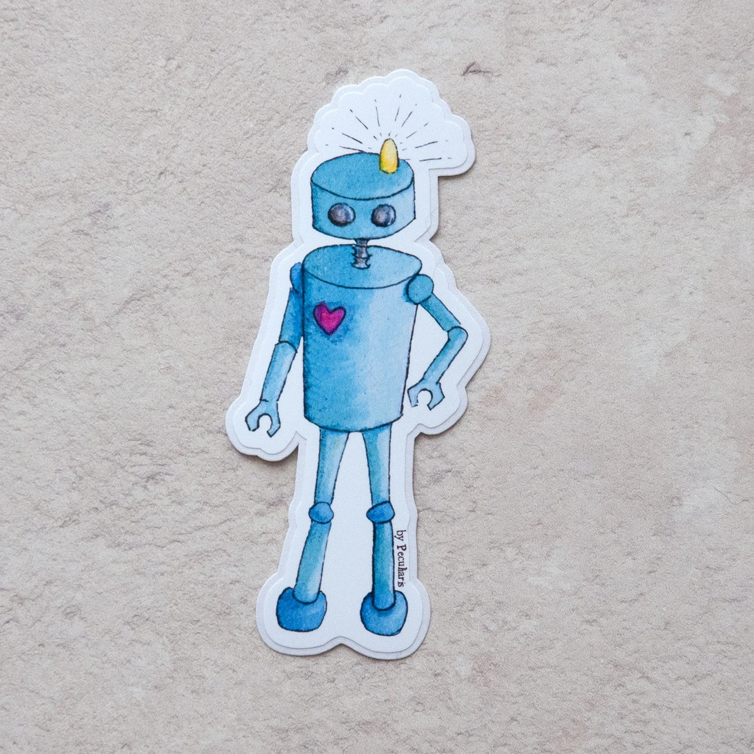 רובוט כחול לבבי