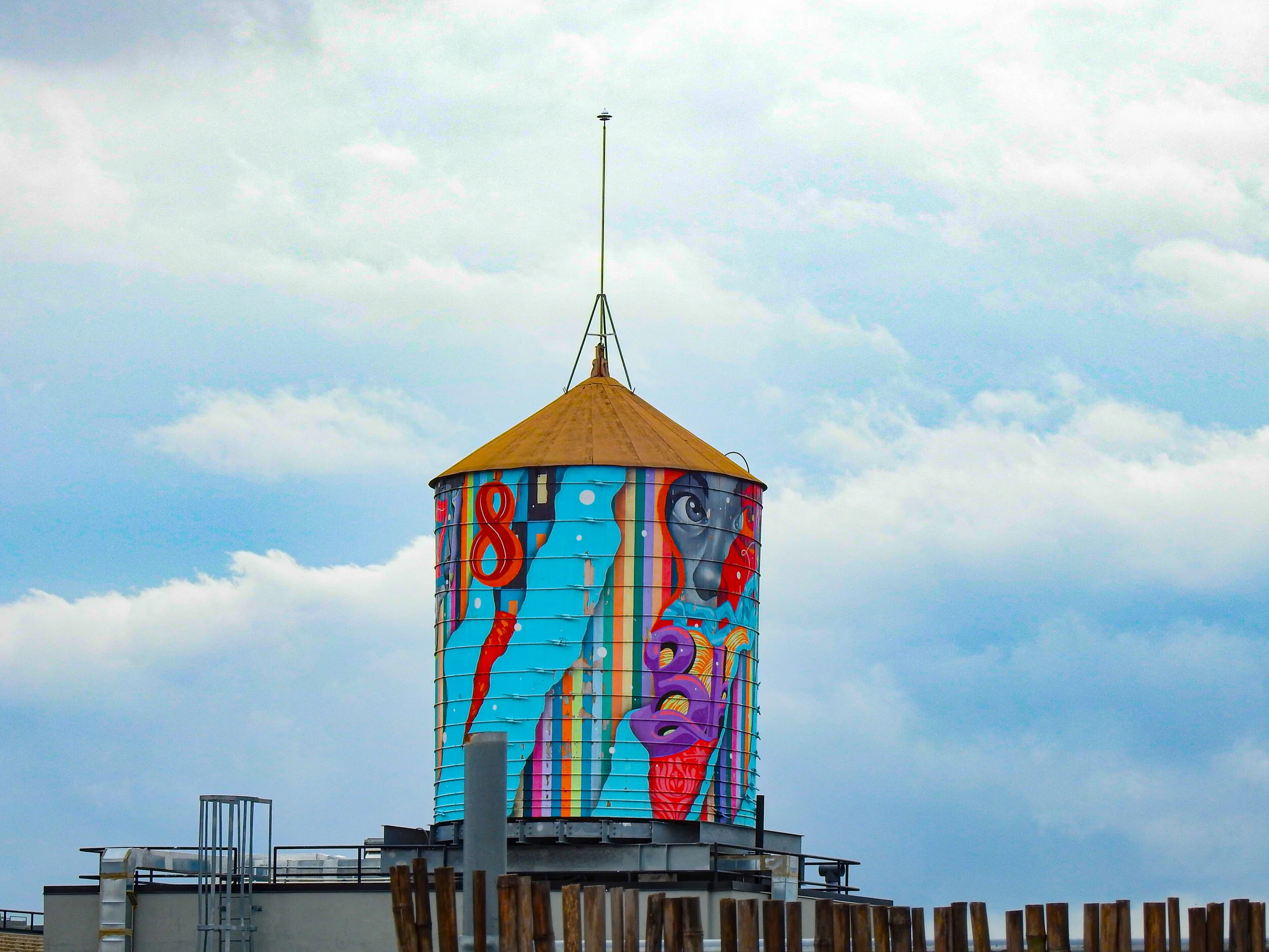 Bronx, New York, Water Tower, Grafiti Art, Water Tower Art, Hadley Beiles