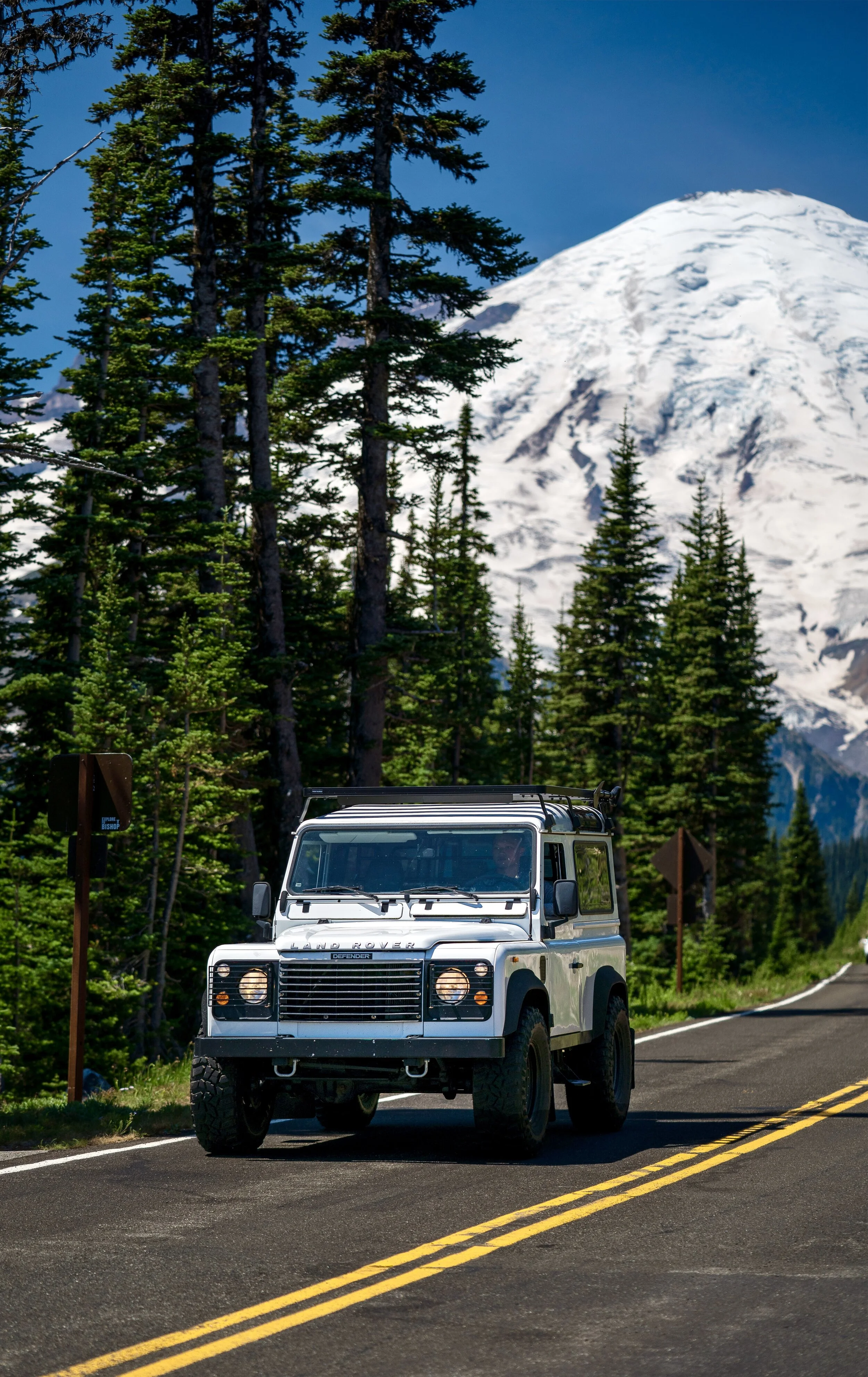 Land Rover, Land Rover Defender, Mount Rainier, Washington, Hadley Beiles, Import, Classic Auto Photography