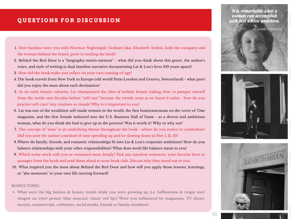 Behind the Red Door by Louise Claire Johnson Book Club Kit Discussion Guide and Literary Libations Cocktail RecipesPage 3.png