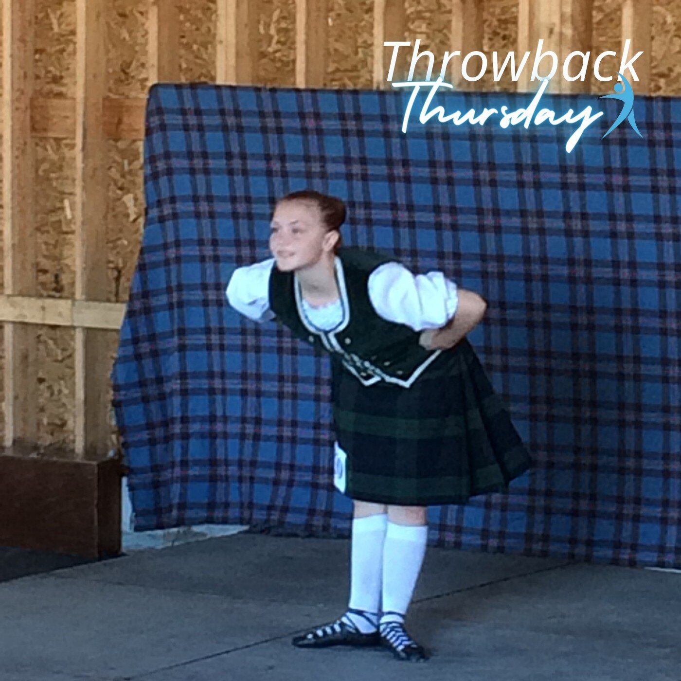 It's another #ThrowbackThursday! 💙

In this photo, Serena is bowing at the Almonte Highland Games ages ago - now she is one of our best substitute teachers and a Company Dancer of Caithream Celtic Dance Fusion!