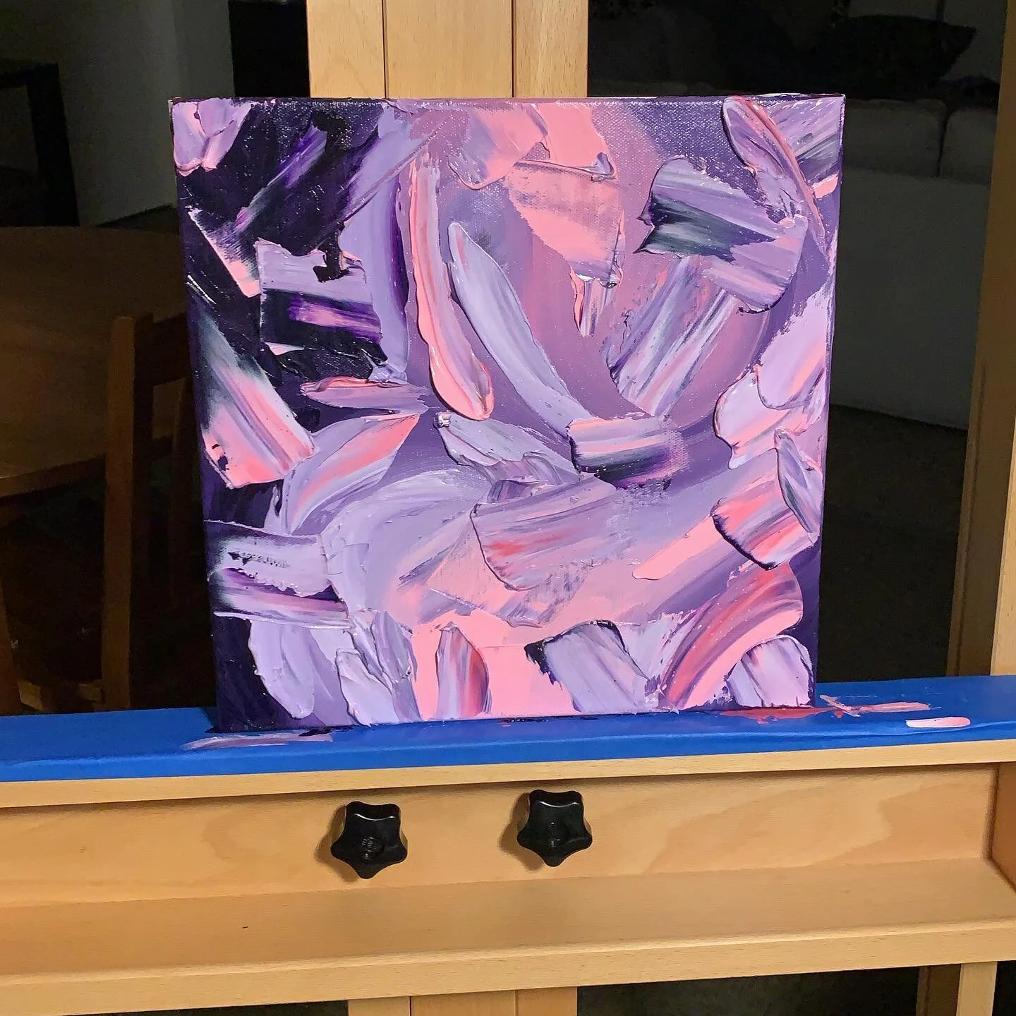 Late night painting... I like where this one is going. 😍💜🤍💗