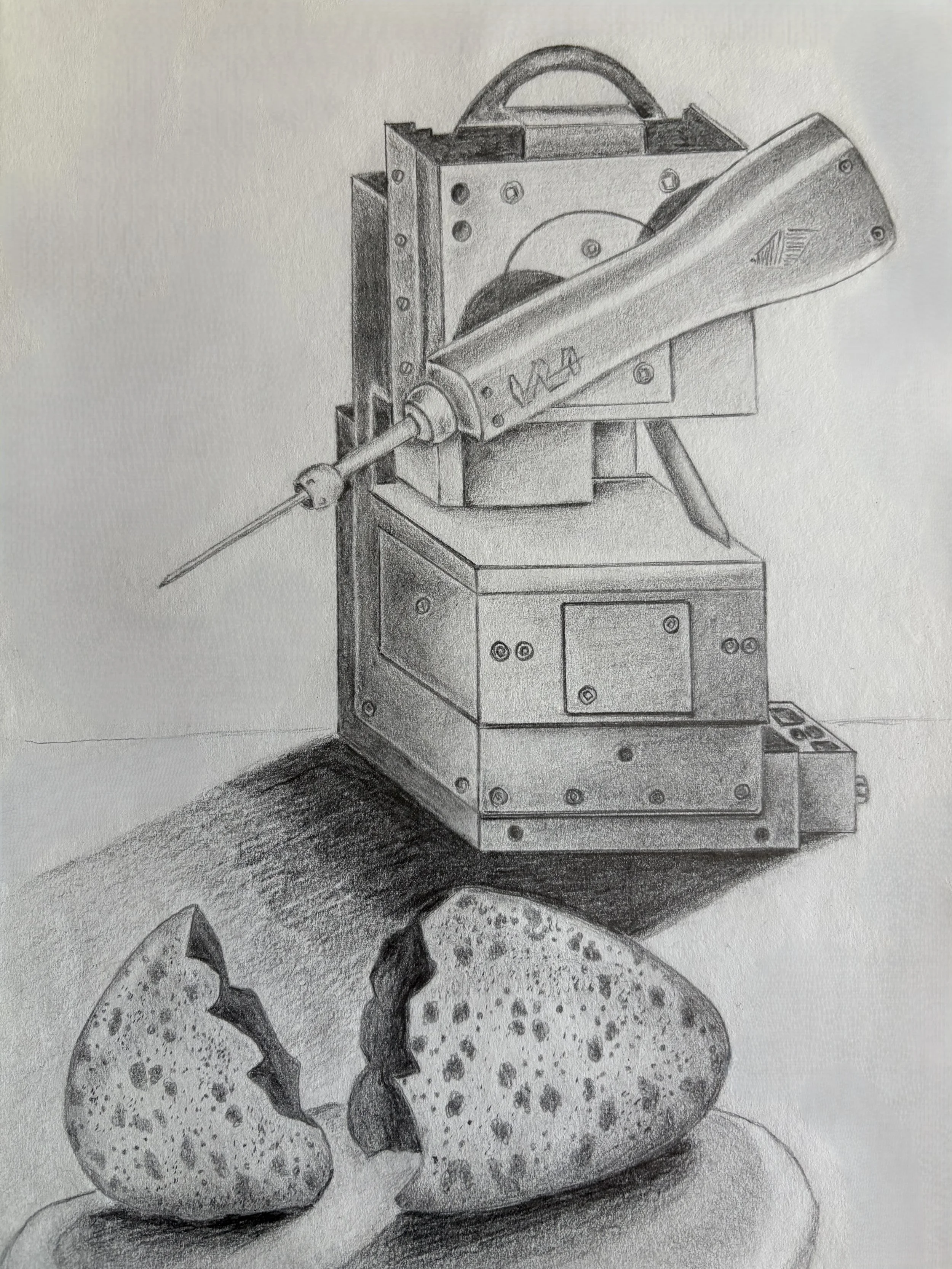 Crooker was using the micromanipulator on dino eggs!