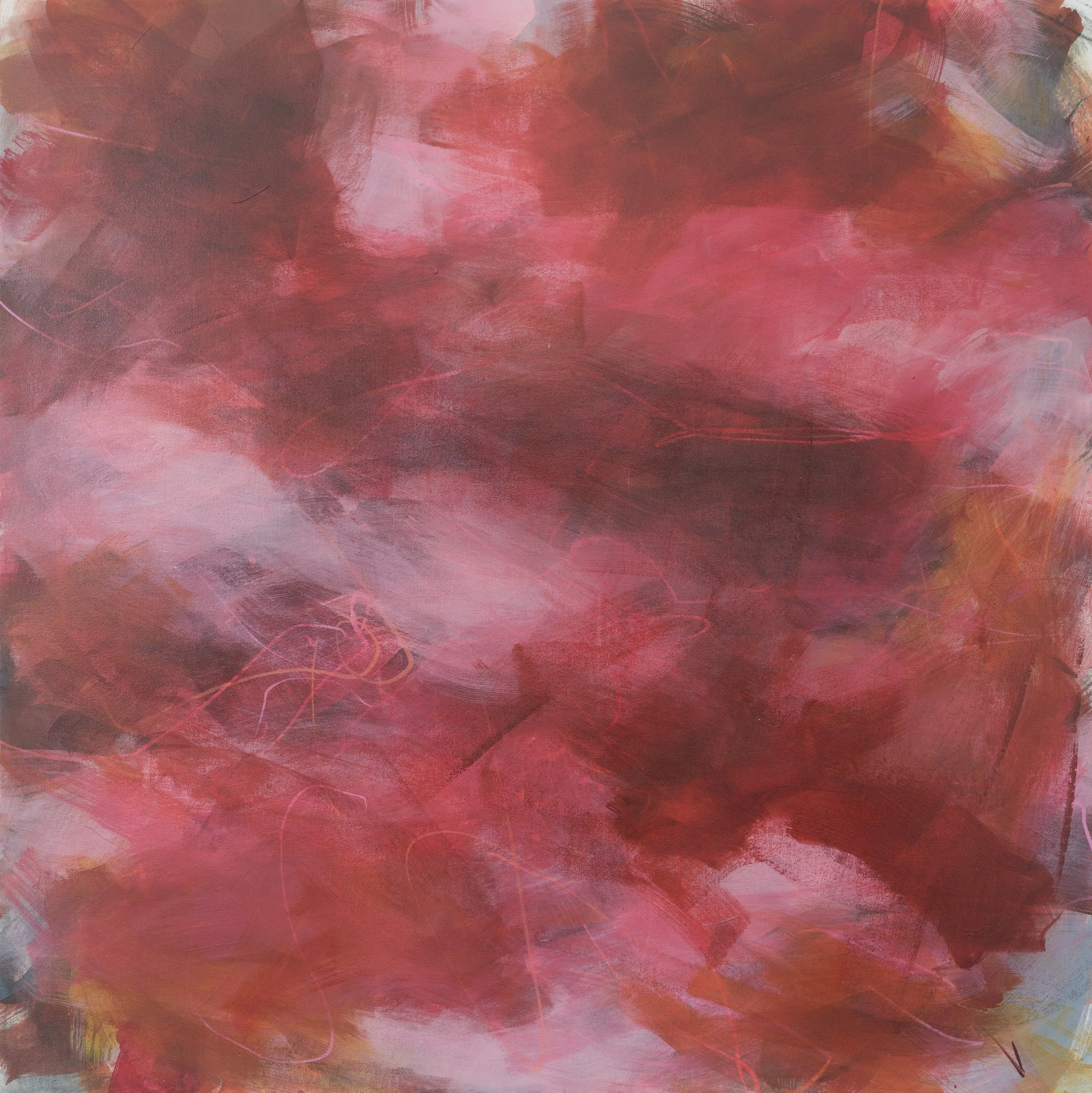 Euterpa. 92x92cm Polymers on canvas. A$2500