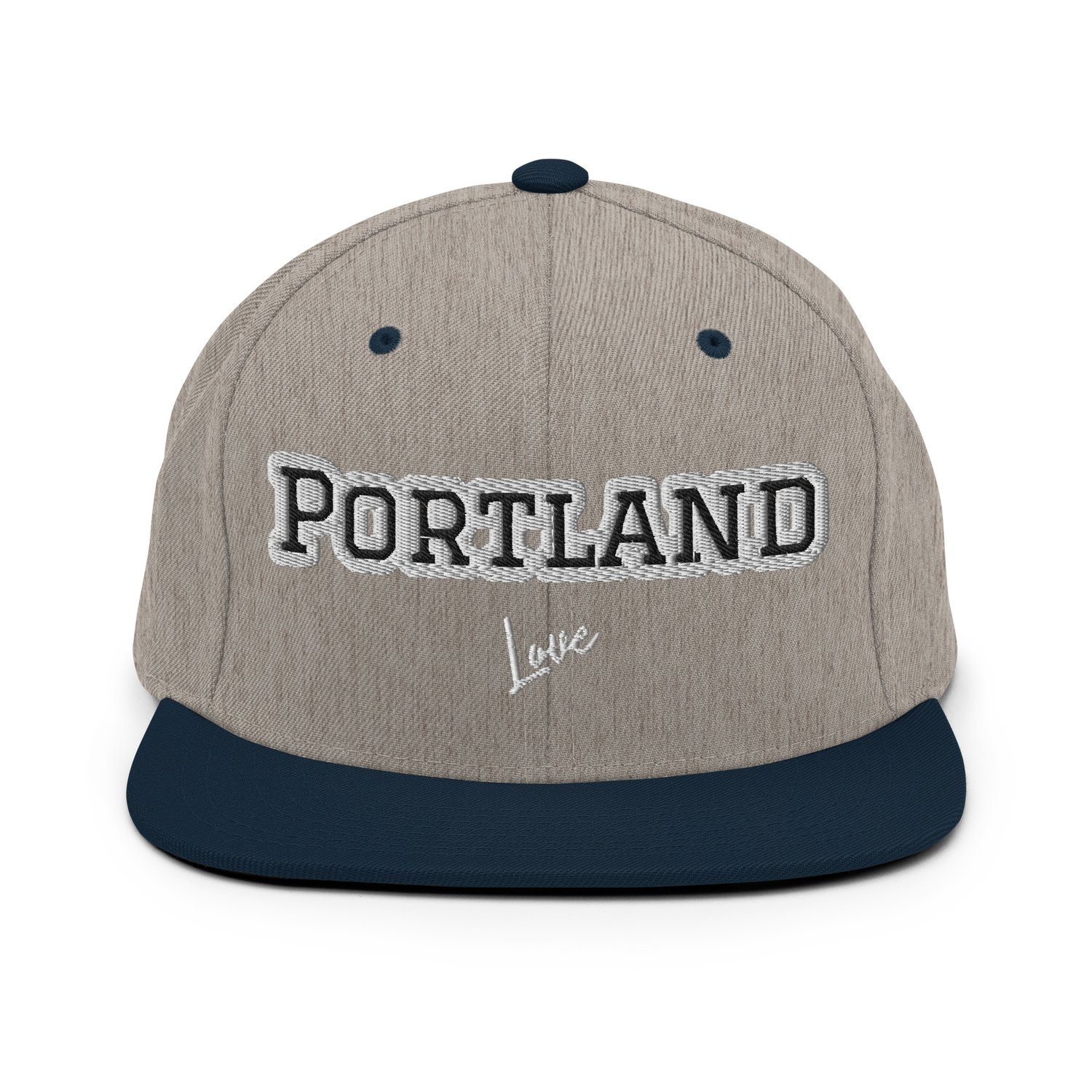Block Style Snapback Hat — Portland Love