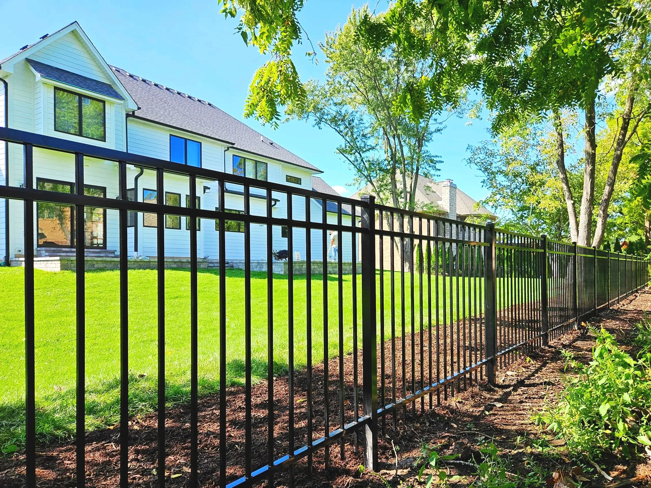 Aluminum fence for DJK Custom Homes in Naperville, IL