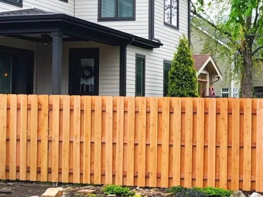Red cedar shadowbox fence in Naperville, IL