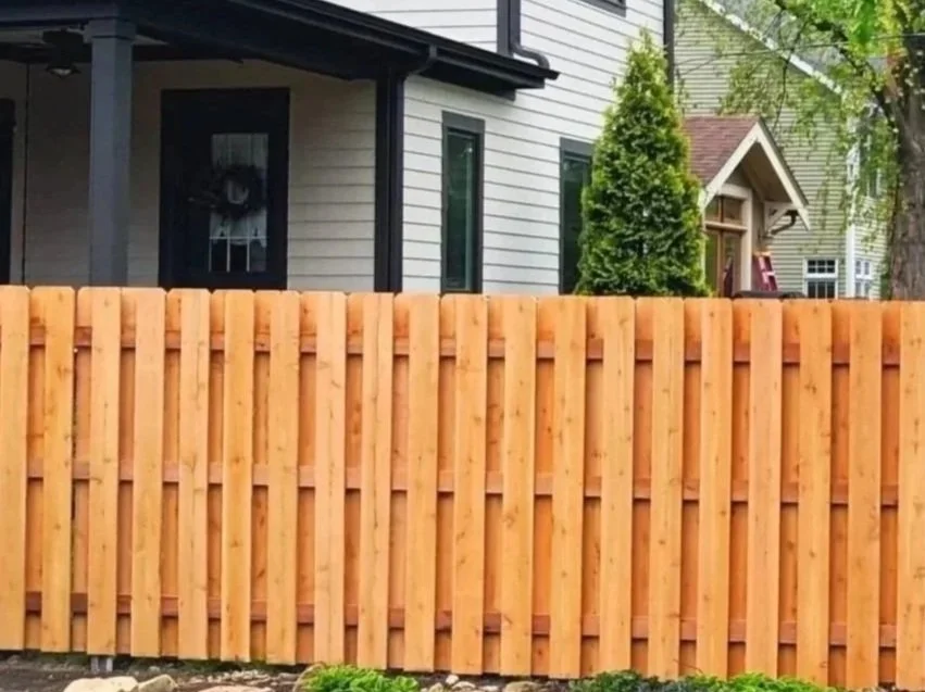 Red cedar shadowbox fence in Naperville, IL