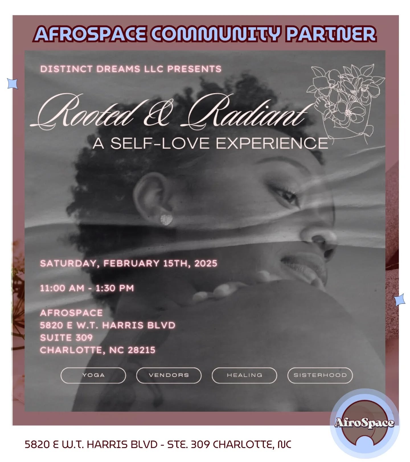 ✦This Saturday✦ Join Distinct Dreams (@distinctdaughters) for Rooted &amp; Radiant: A Self-Love Experience, a transformative day dedicated to nurturing your mind, body, and soul. Tix in their bio!

From your host:
This immersive event brings together