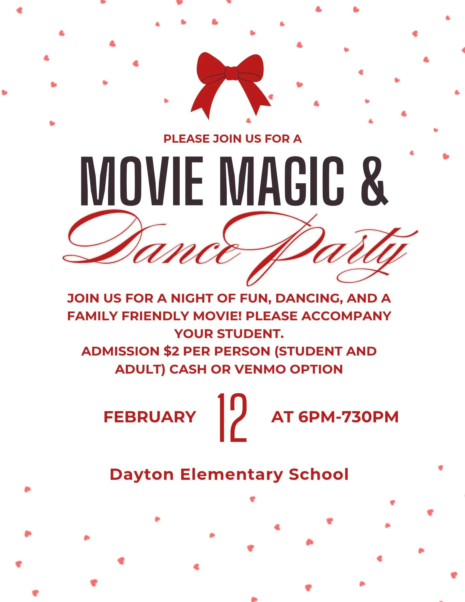 Please Join us for Movie Magic &amp; Dance Party