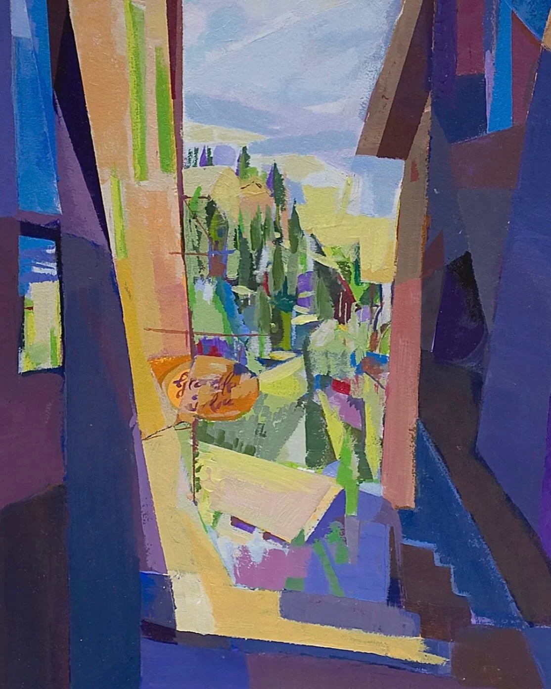 Grappel- Blu - oil on canvas 
From my last trip to Italy- a view down an alley to a cute little wine bar

I&rsquo;m ready for more Italy inspiration!
#paintinginitaly #travelpainting #italianwine