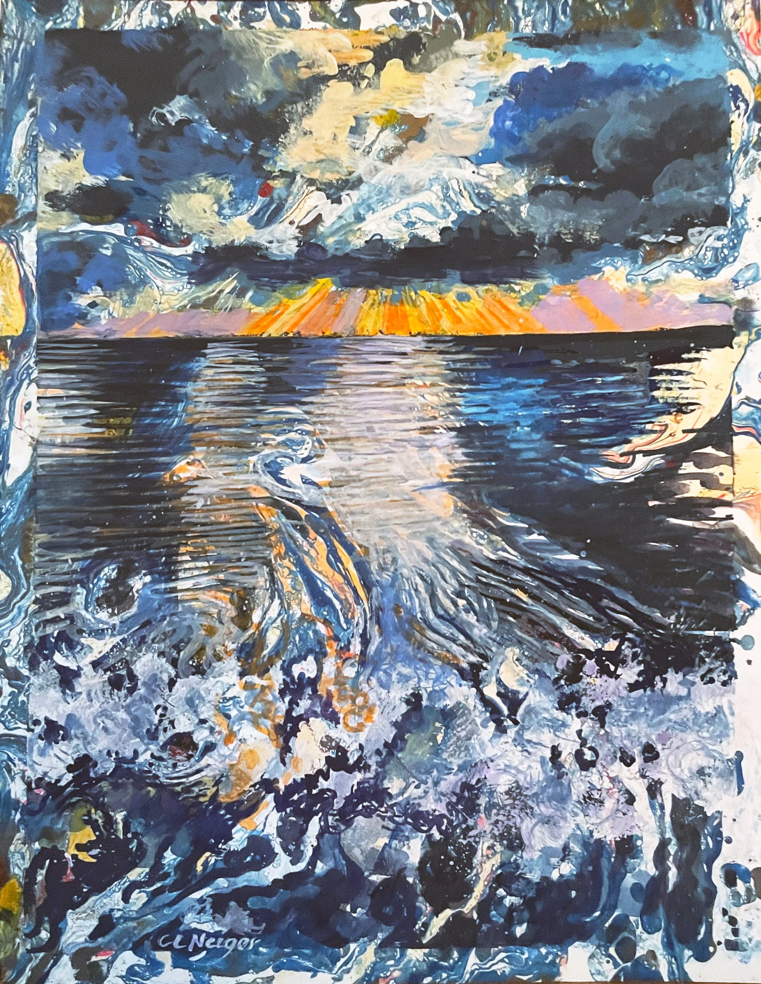 I need a title for this piece created for Art Truckish, organized and curated by Julie Cowan, which features 65 (slide to see Julie and the artwork) original works on display in the window at Union Pizzeria, 1245 Chicago Ave, Evanston, until May 16, 